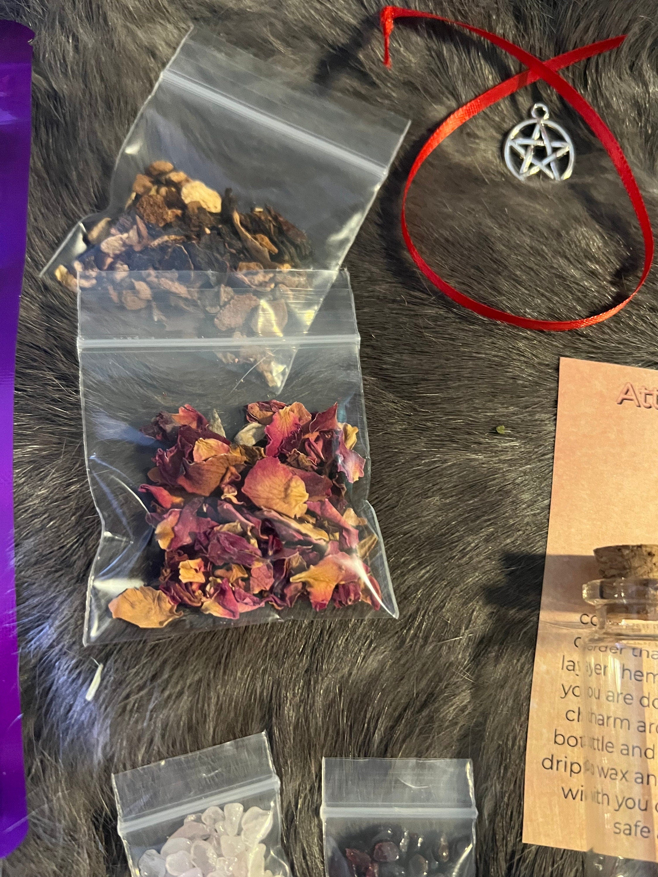 DIY Love Spell Jar Kit: Rose Quartz, Herbs, Candle & Charm
