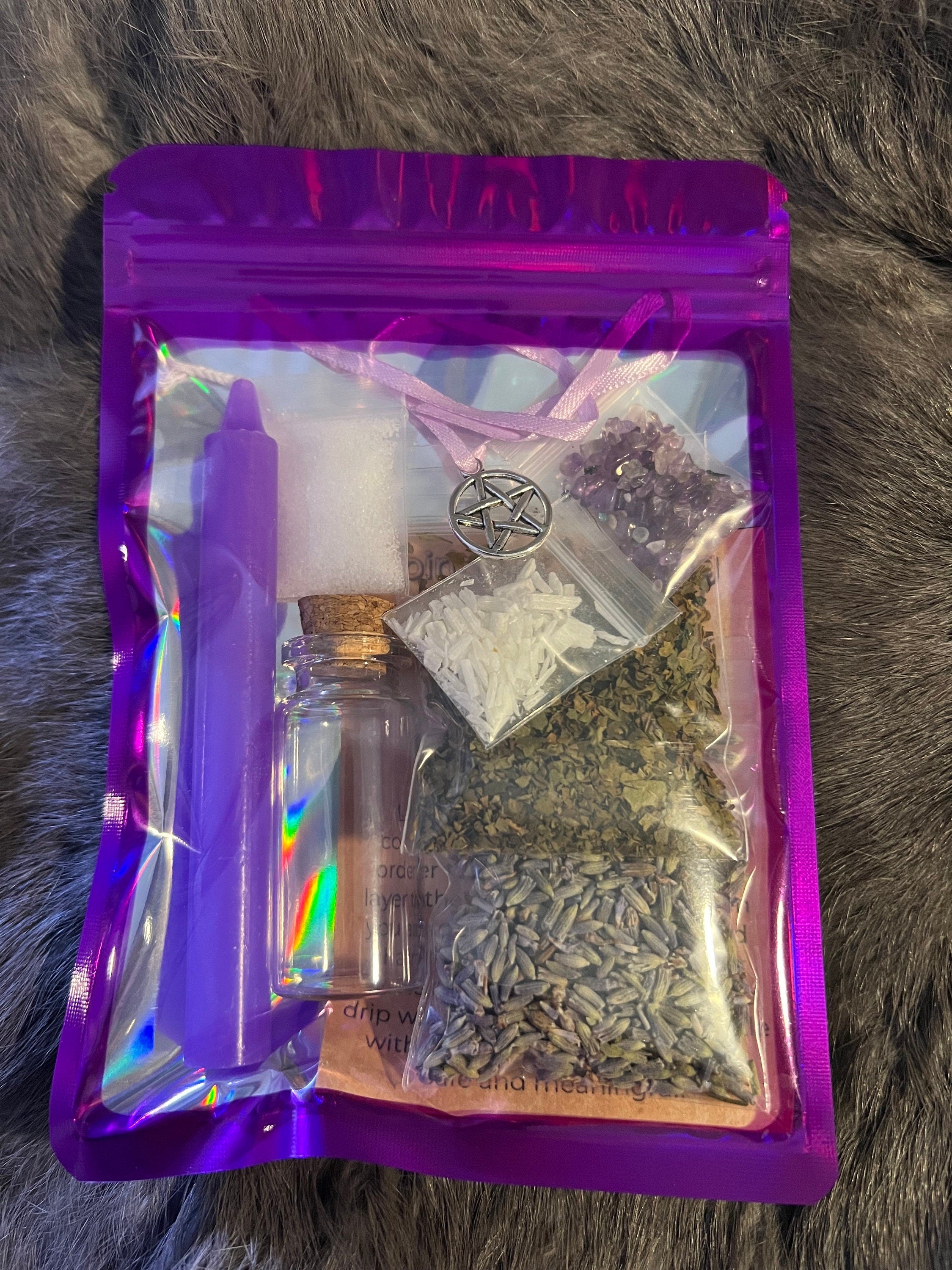 DIY Spell Jar Kit: Energy Cleansing, Herbs, Crystals