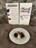 Protection Gemstone Kit: Tumbled Obsidian, Amethyst, Tiger's Eye, Citrine