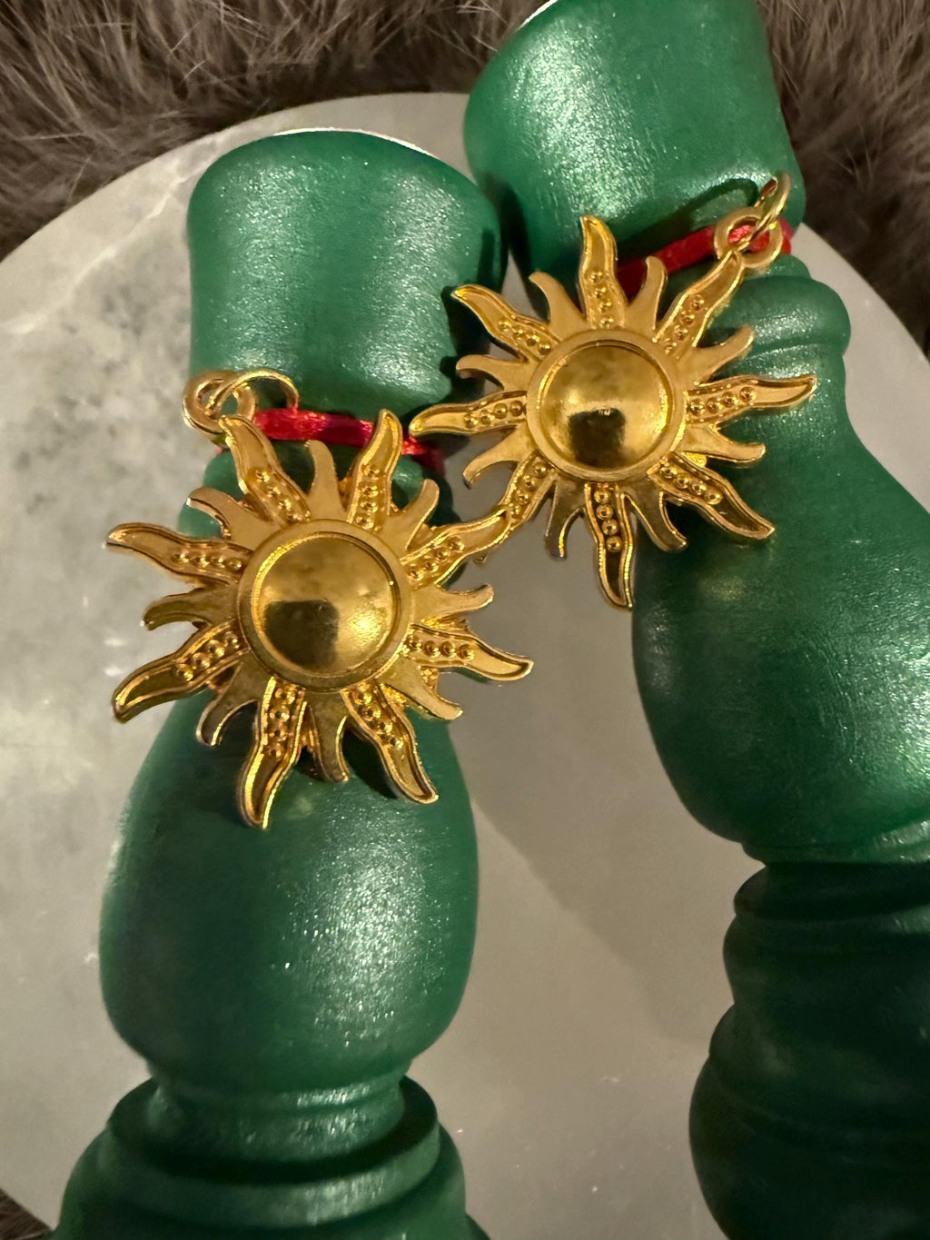 Wooden Yule Chime Candle Holder: Limited Edition Chime Candle Holder With Golden Sun Charm