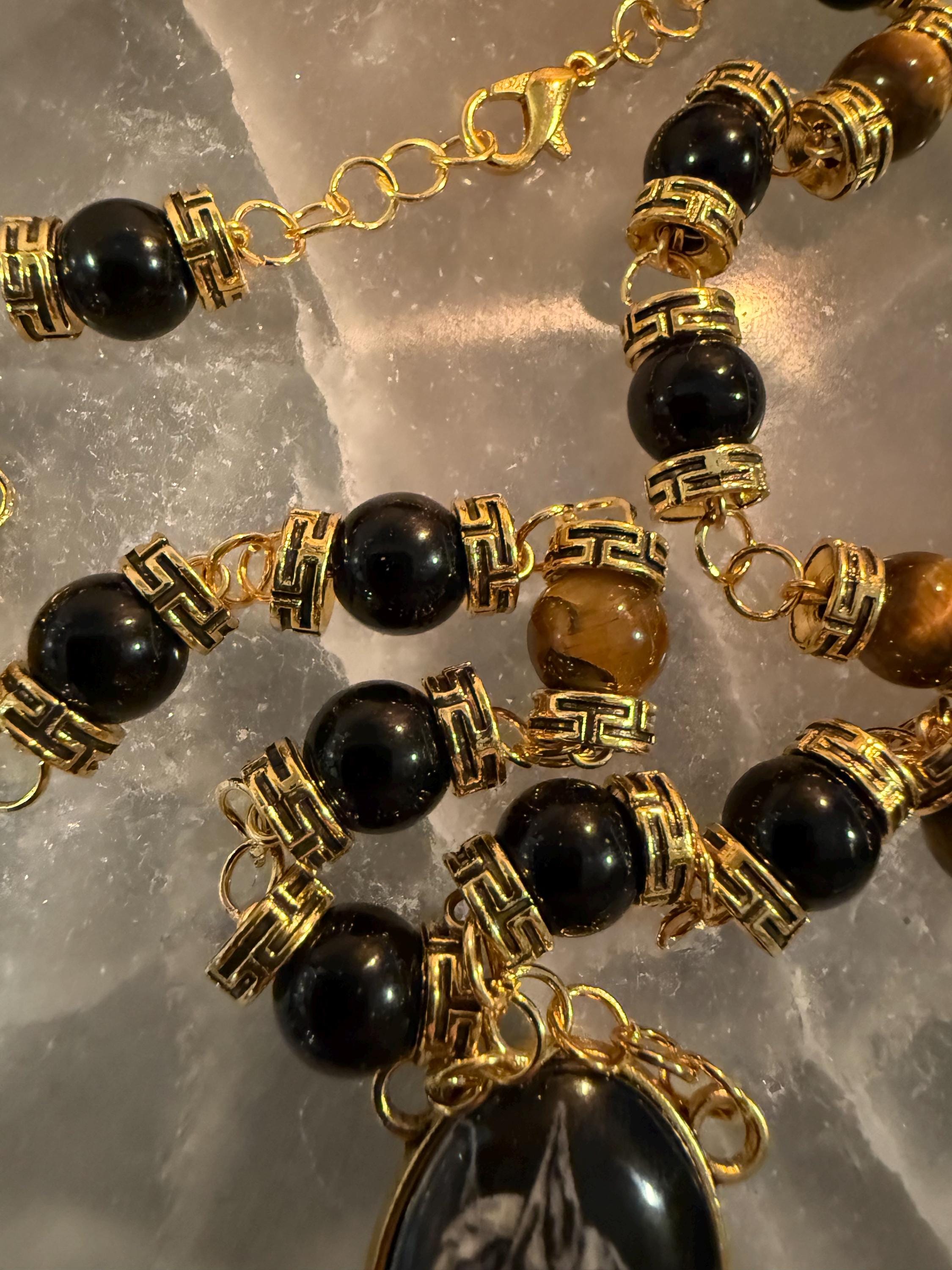 Anubis Diety Rosary: One Of A Kind Diety Prayer Bead Set