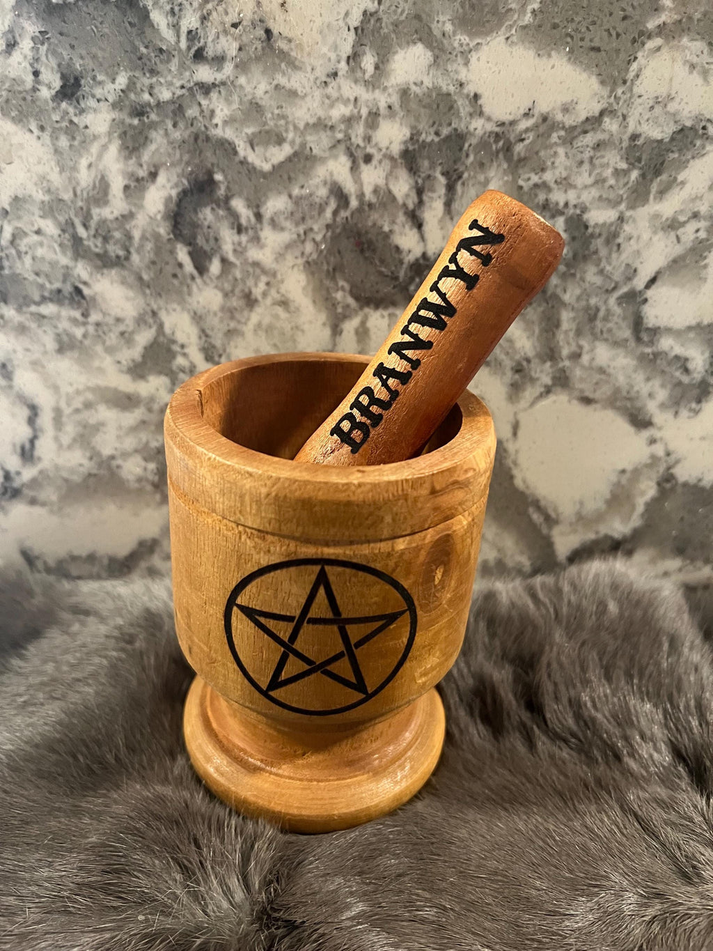 Pentacle Mortar and Pestle: Customizable Witch Apothecary Tools