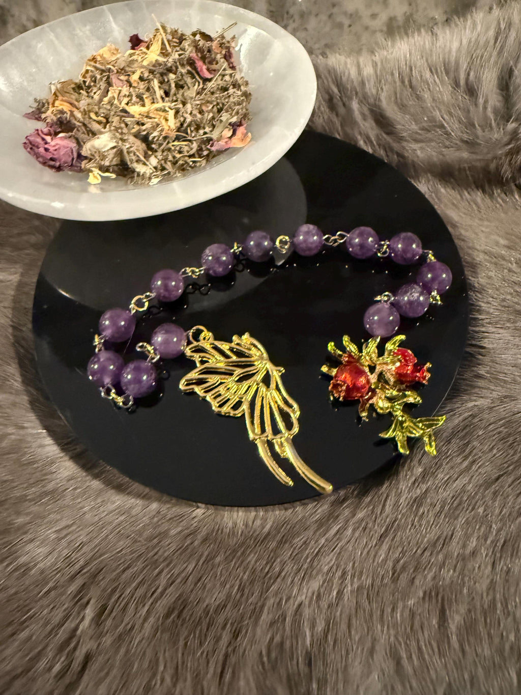 Persephone Diety Prayer Beads: Simple One Of A Kind Diety Prayer Bead Set