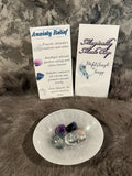 Anxiety Relief Gemstone Kit: Tumbled Amethyst, Sodalite, Quartz & Fluorite