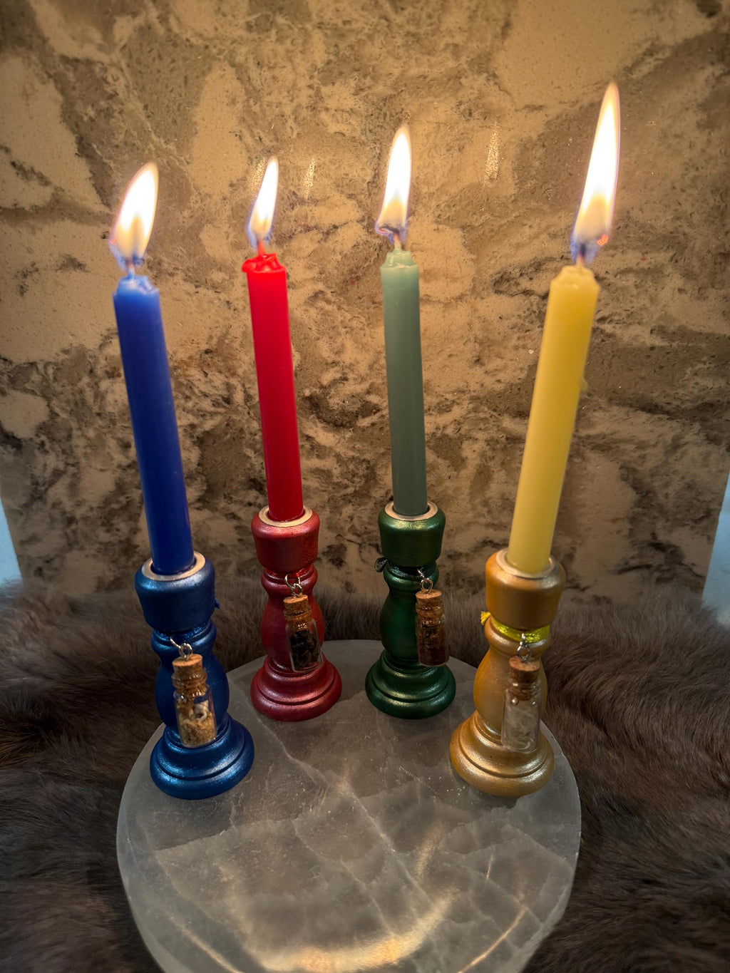 Elemental Magic Chime Candle Holders