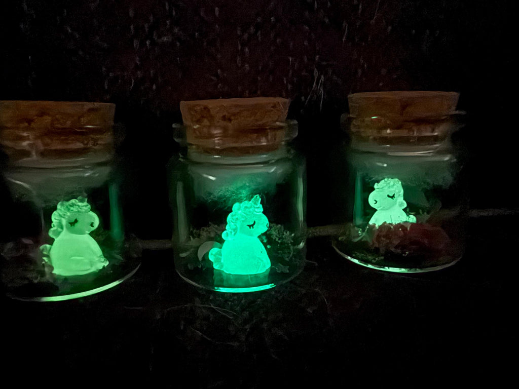 Glow in the Dark Pet Unicorn in a Jar: Witchy Magical Decor