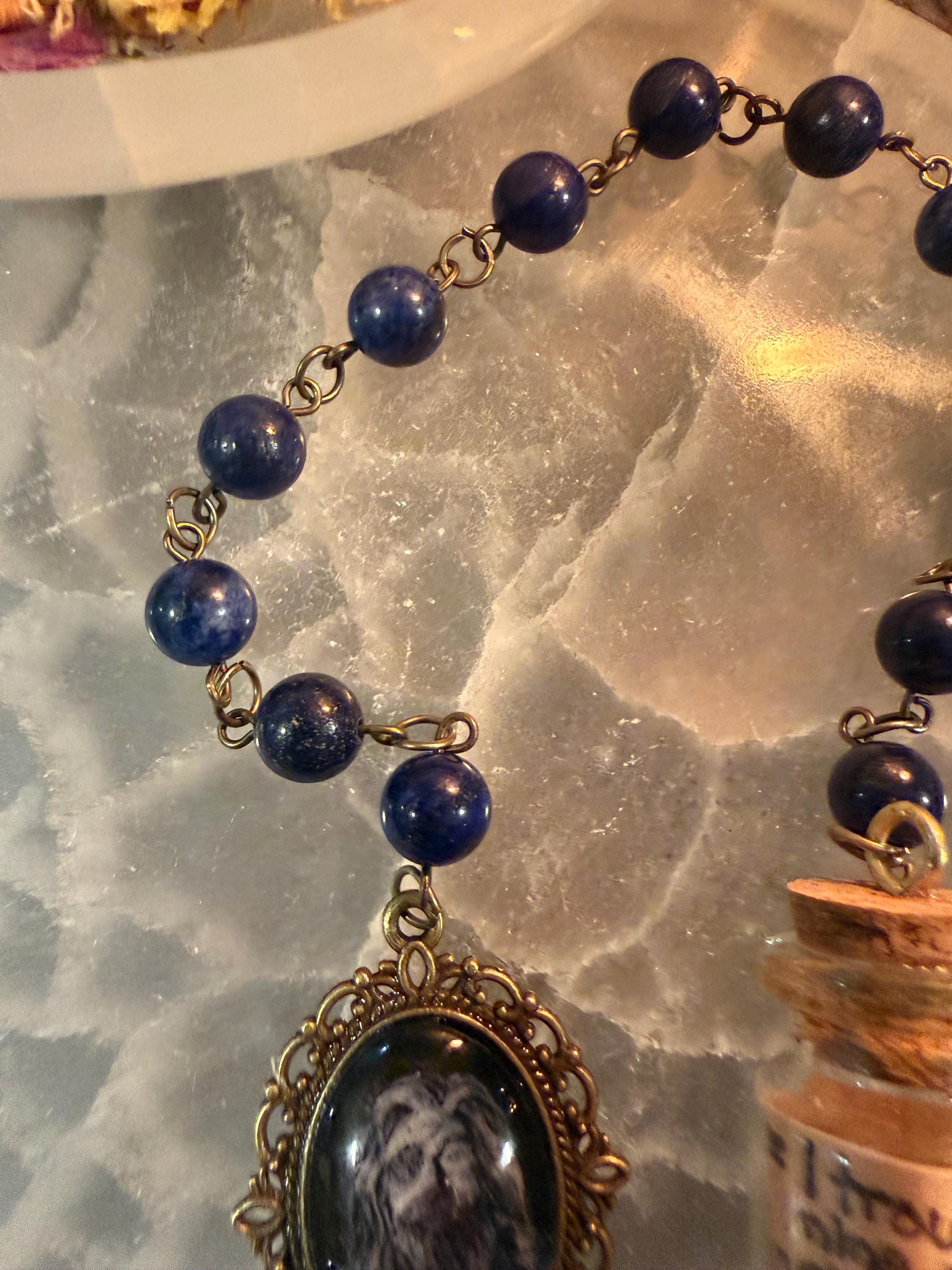Odin Prayer Beads: Lapis Lazuli Norse Deity Set