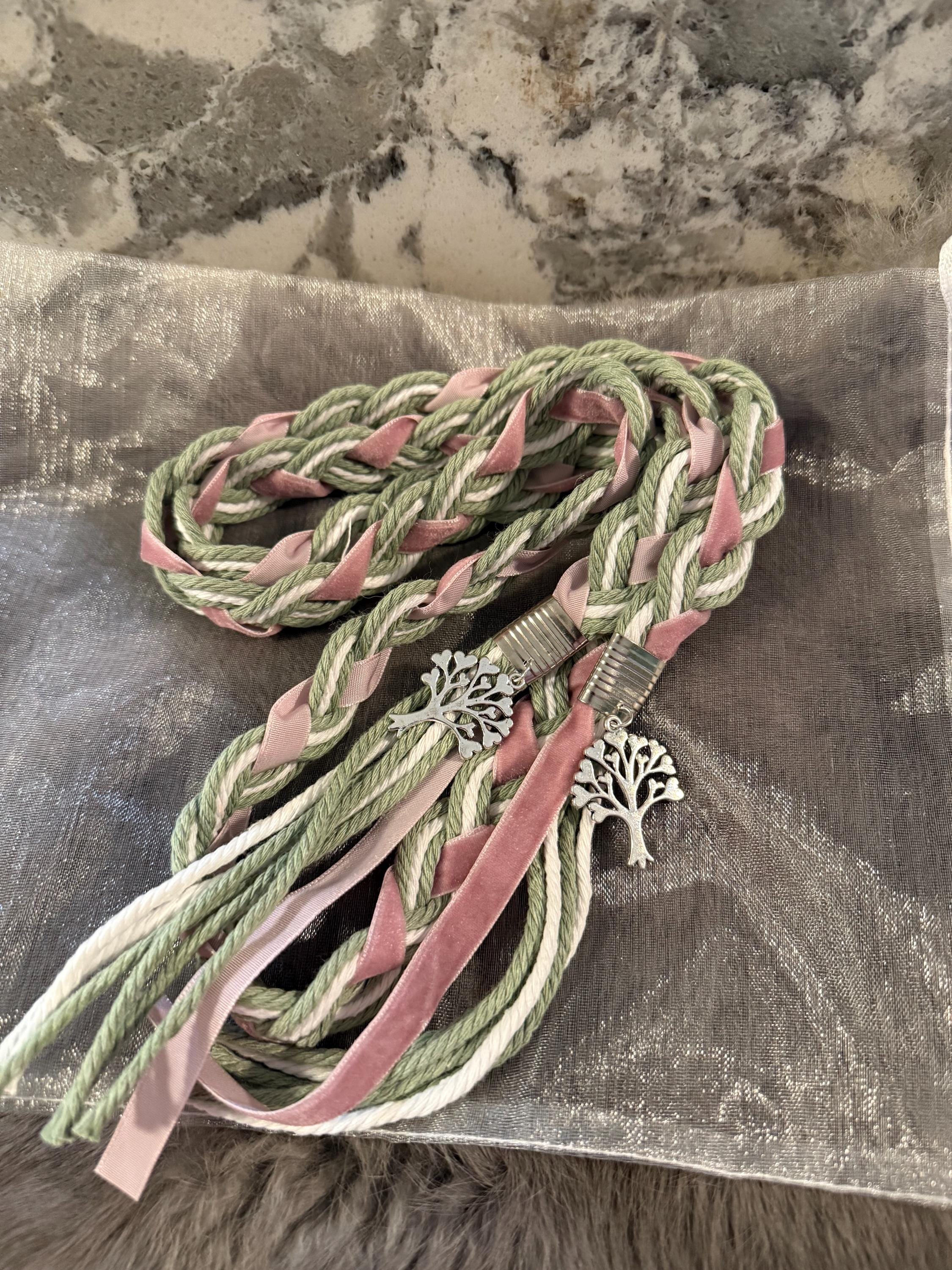 Custom Handfasting Cord - Celtic Wedding Braid with Charms