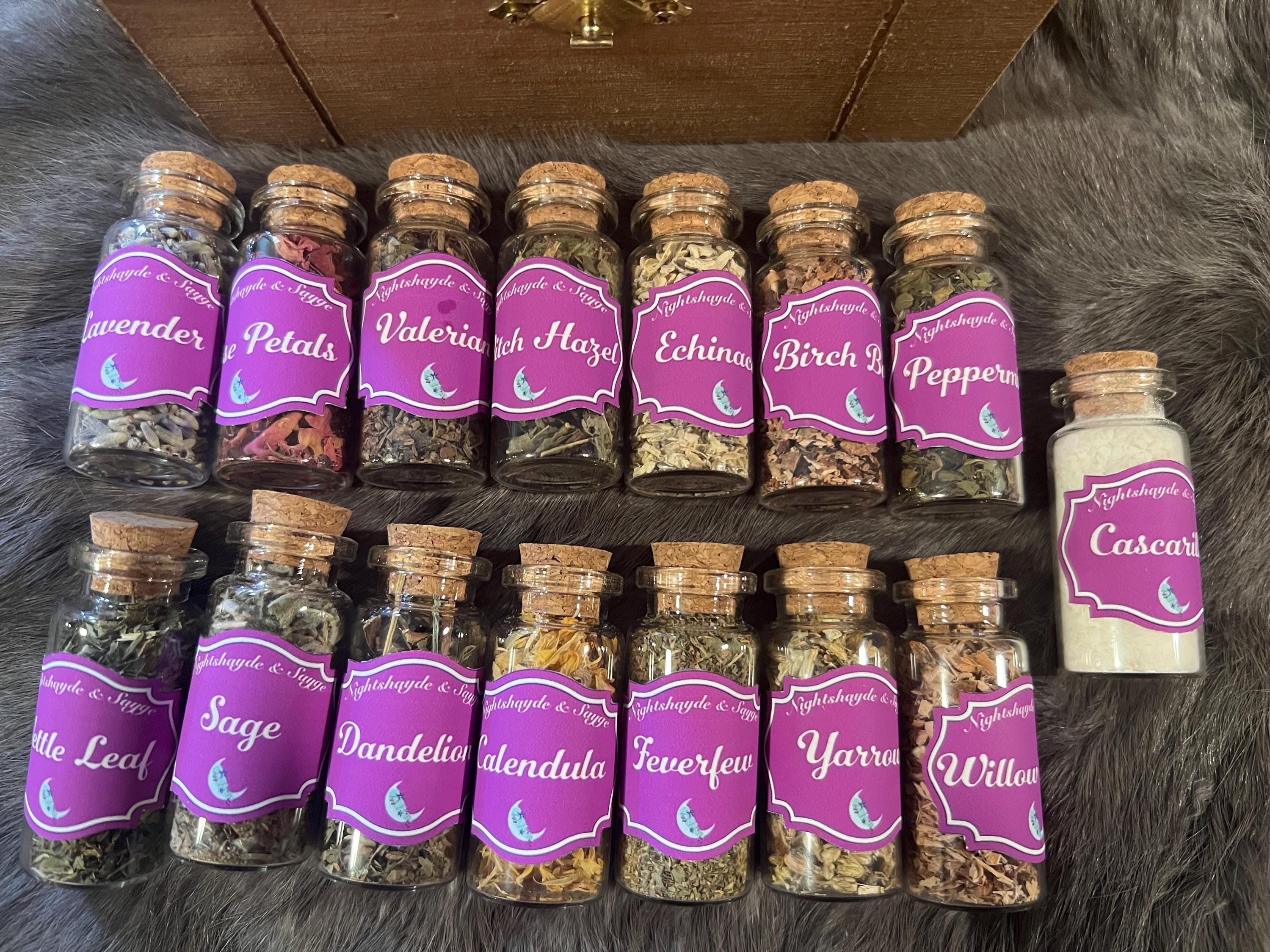 Witch's Apothecary Starter Kit: 15 Herbal Spell Ingredients