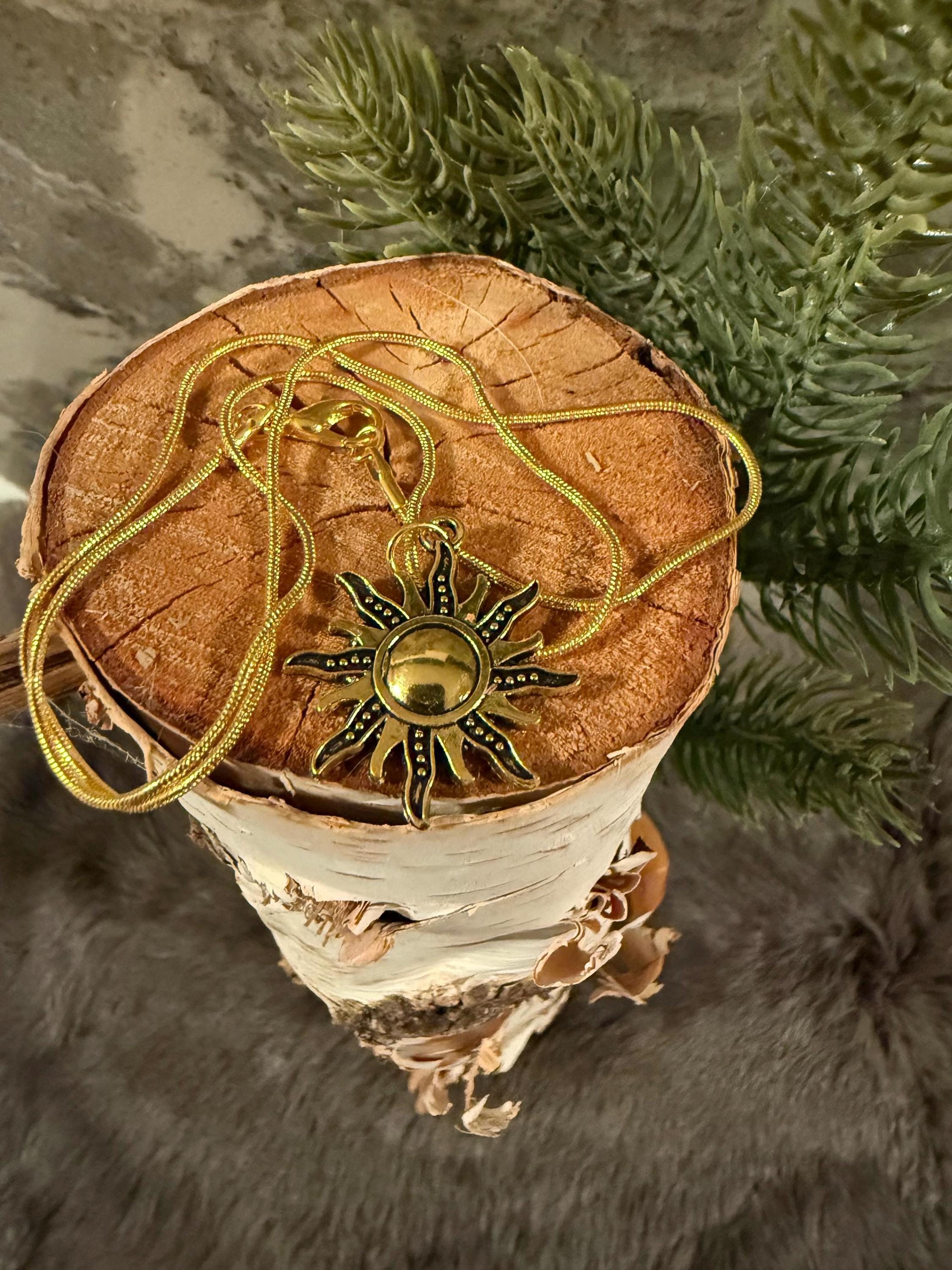 Golden Sun Yule Pendant Necklace