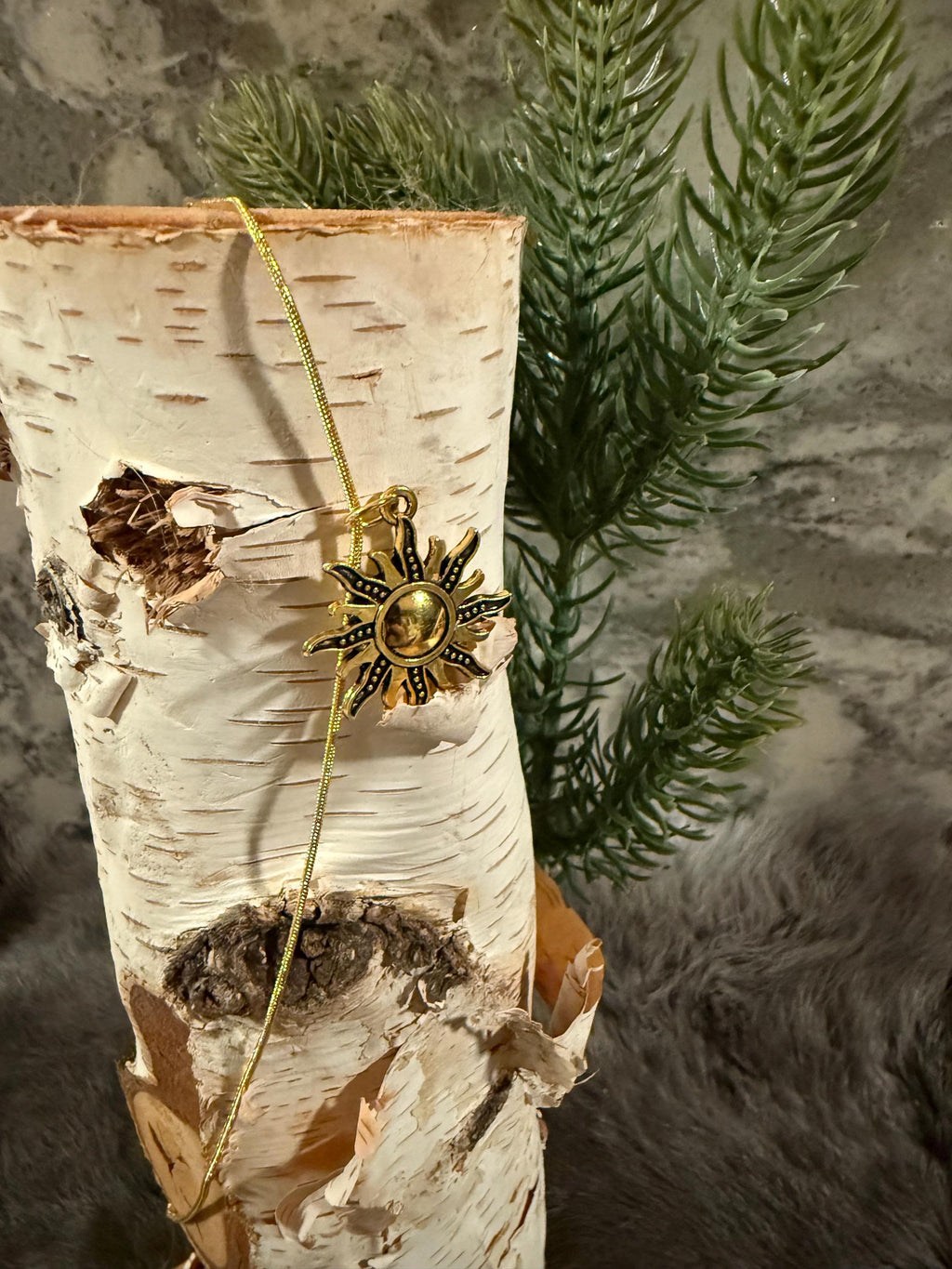 Golden Sun Yule Pendant Necklace