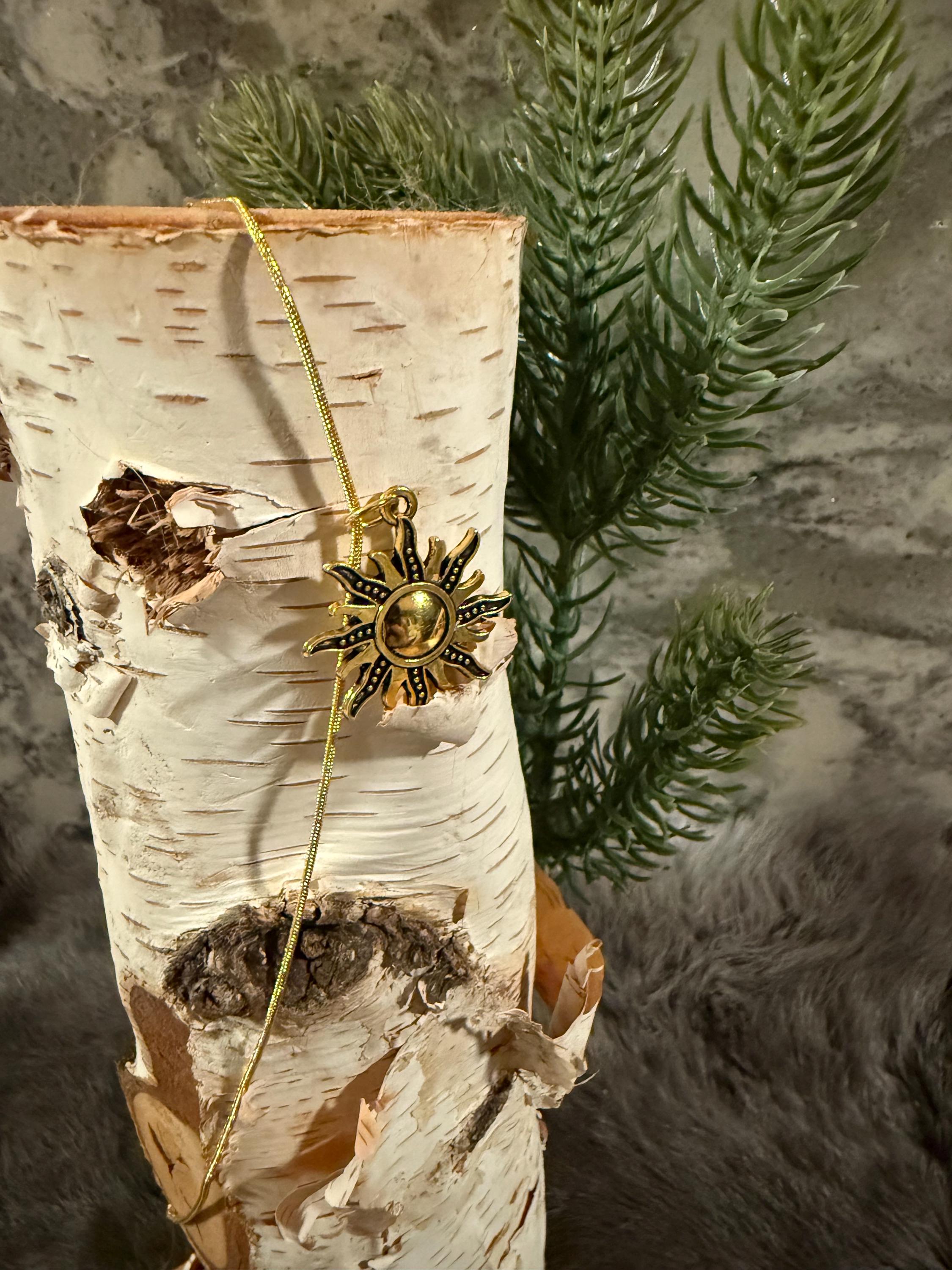 Golden Sun Yule Pendant Necklace