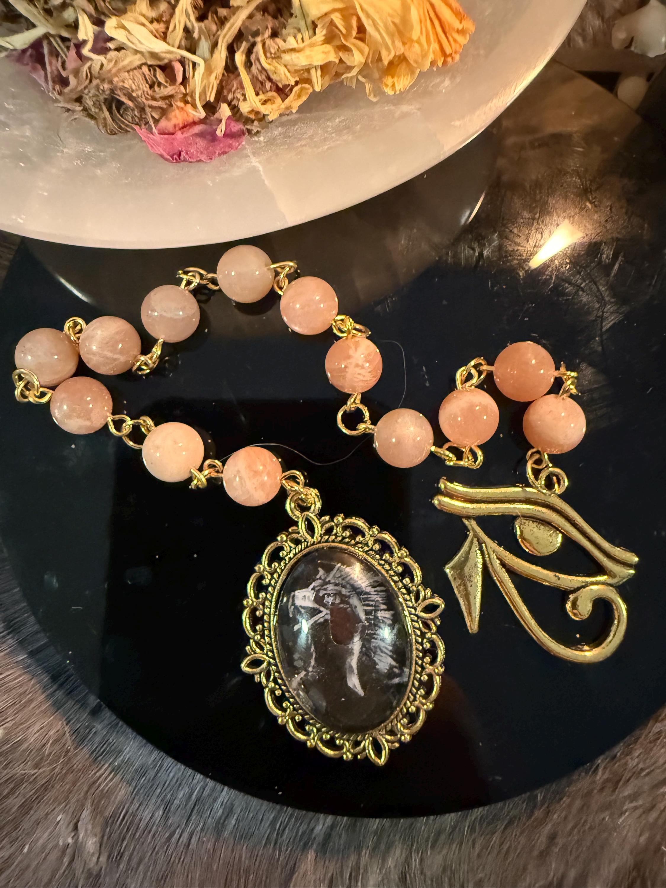 Sunstone Rah Prayer Beads: Egyptian Deity Rosary