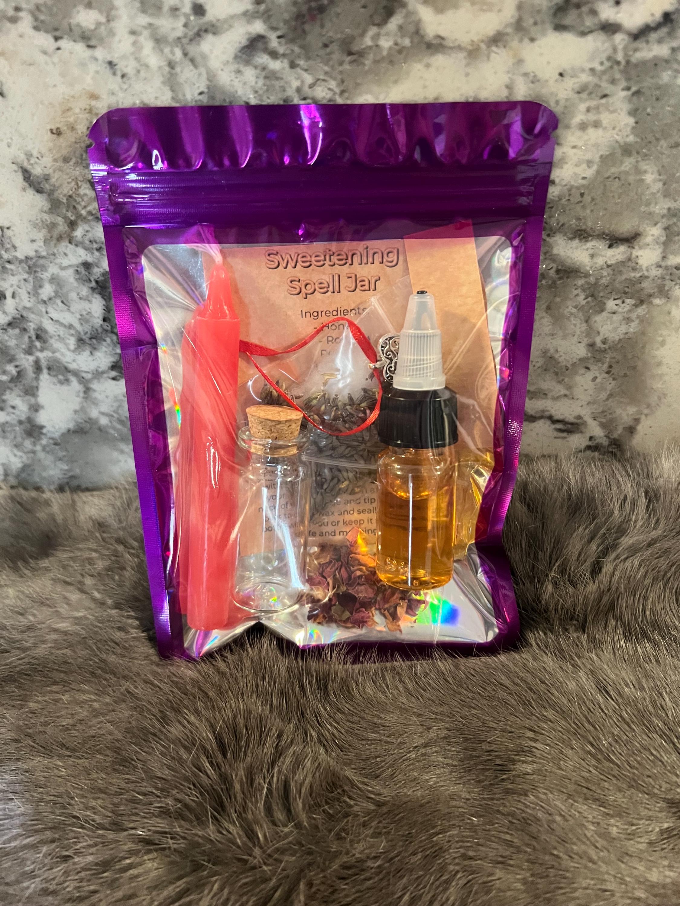 DIY Honey Jar Spell Kit: Sweetening Charm Bottle, Herbs & Crystal