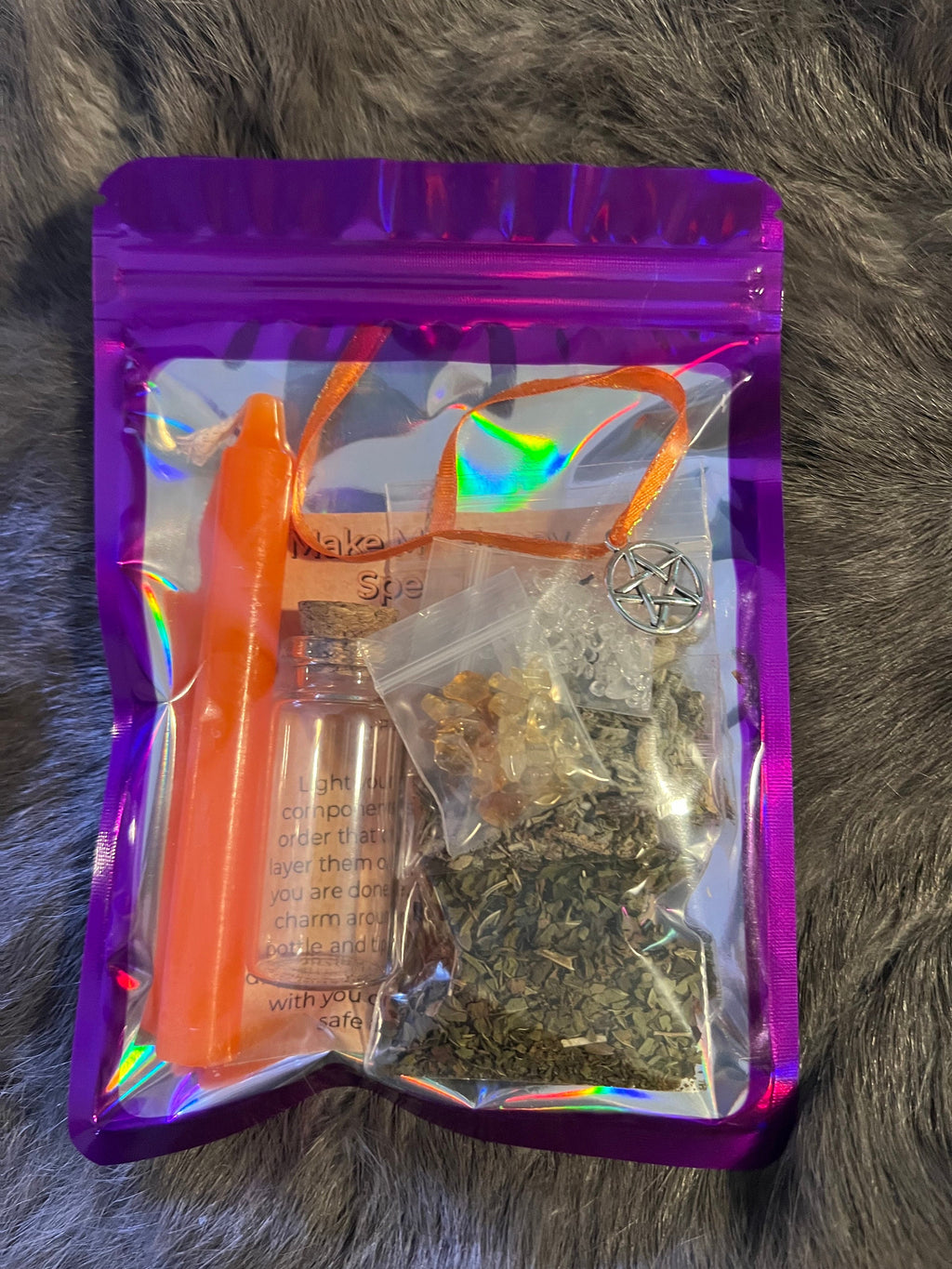 DIY Happiness Spell Jar Kit: Herbs, Crystals, Charm