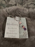 Gemstone Manifestation Keychain: Witchy Intention Charm