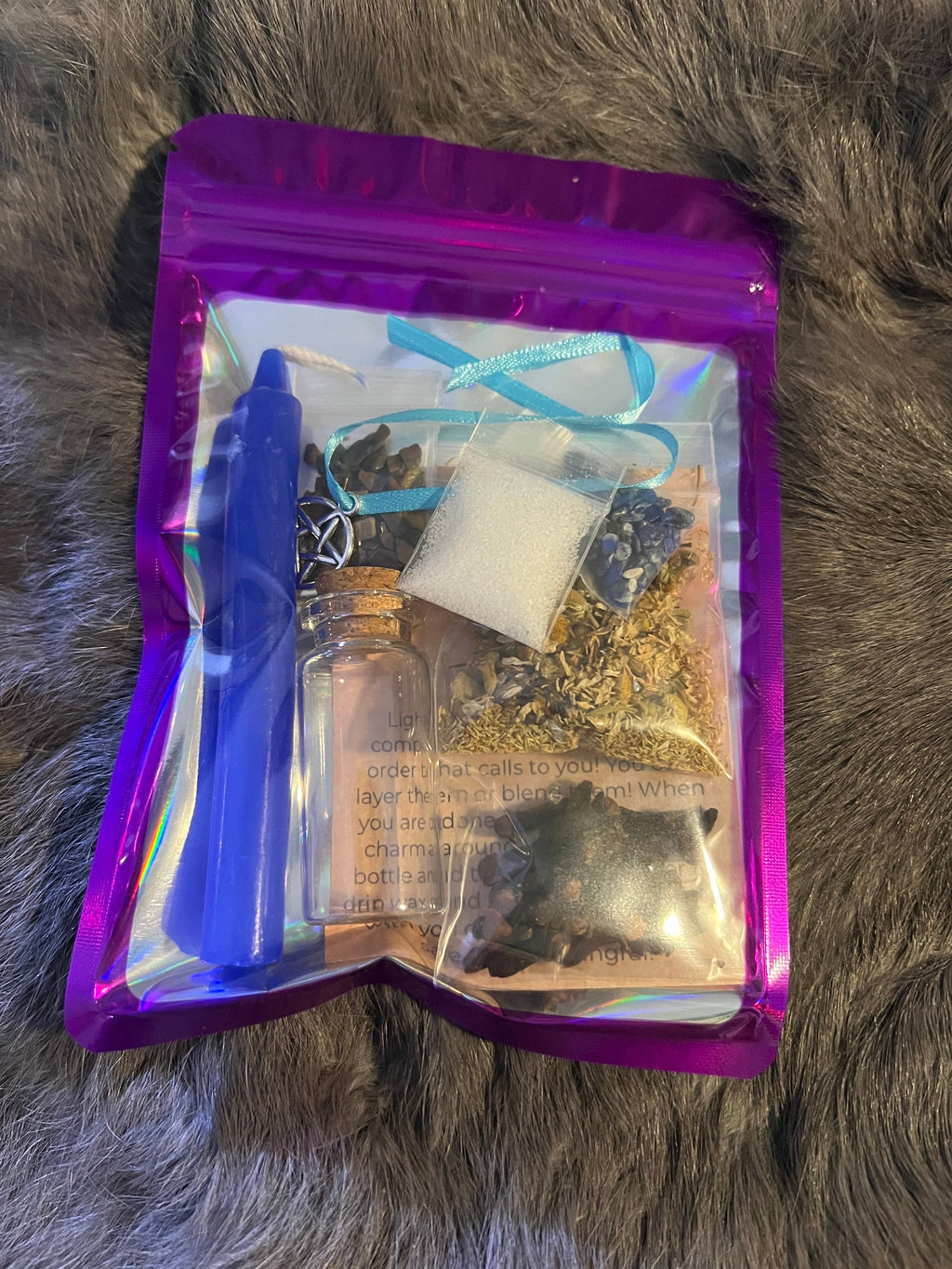 DIY Health Spell Jar Kit: Gemstones, Herbs, Candle & Charm