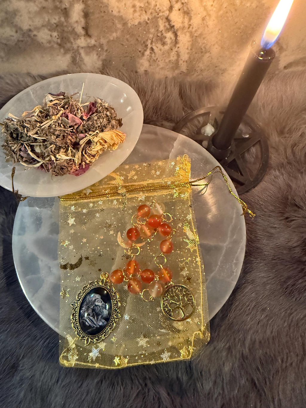 Zeus Prayer Beads: Carnelian Deity Rosary, Greek God Altar