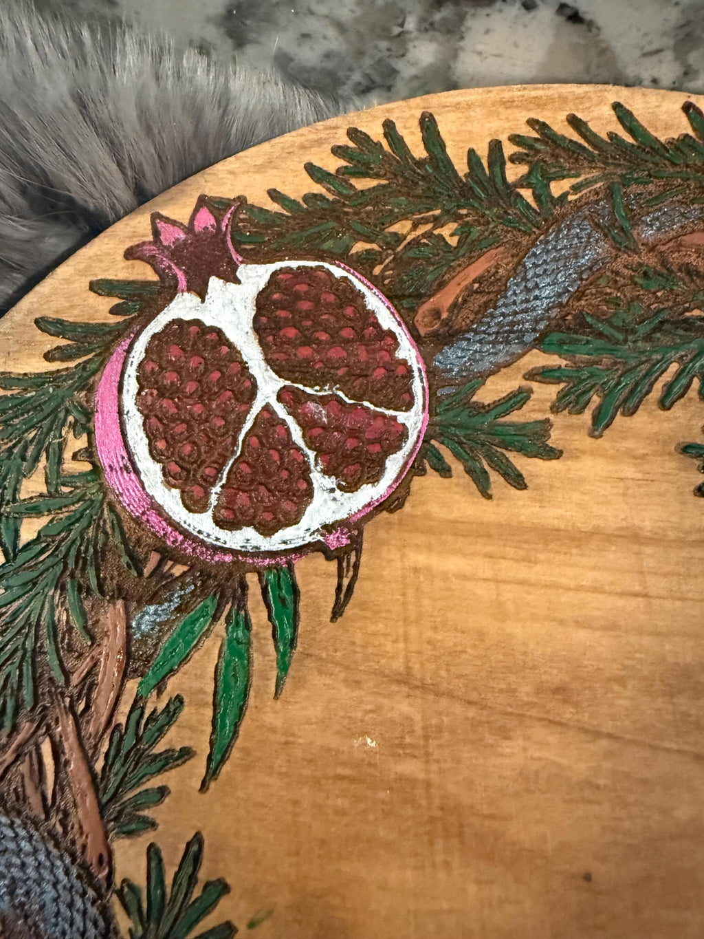 Hades Altar Table – Hand-Painted Wood Dais for Rituals
