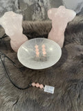 Rose Quartz 'The Lovers' Tarot Card Earrings or Necklace