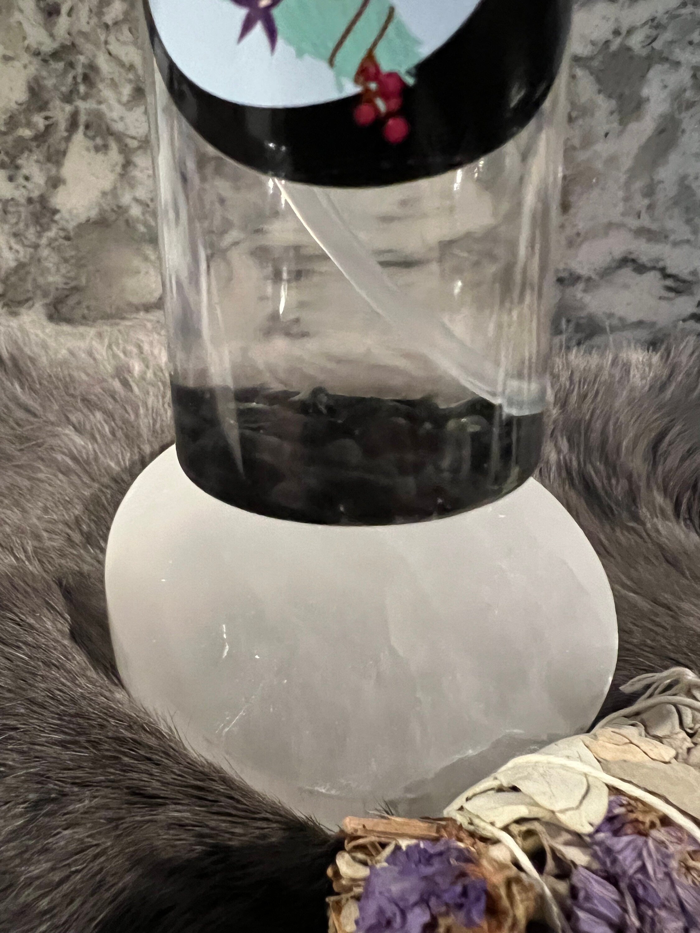 Smoke Free Sage Cleansing Spray: Organic Room Mist with Obsidian