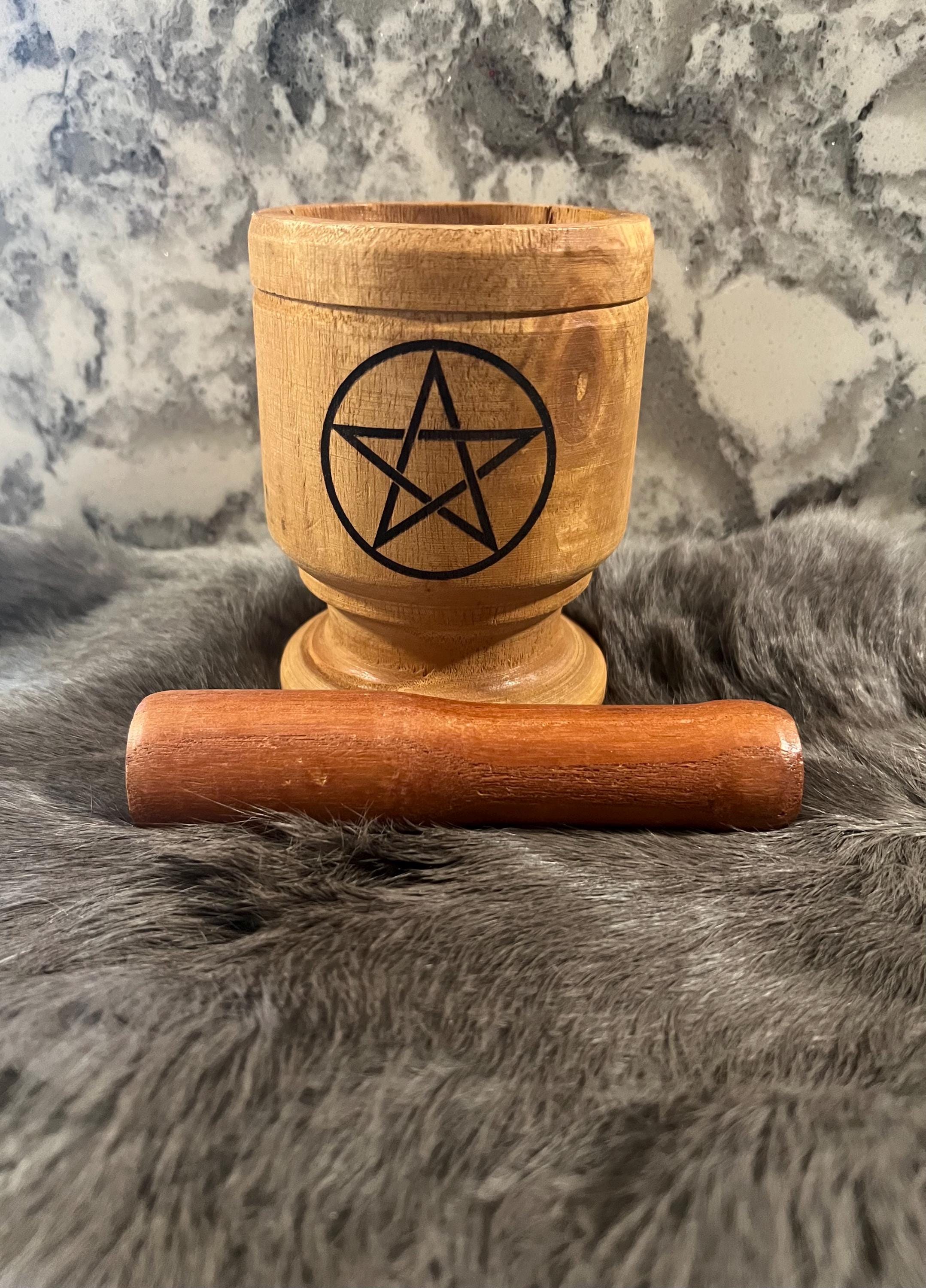 Pentacle Mortar and Pestle: Customizable Witch Apothecary Tools