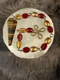 Tiger's Eye Pendulum: Beaded Divination Tool with Celtic Knot