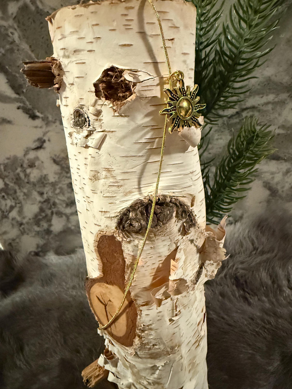 Golden Sun Yule Pendant Necklace