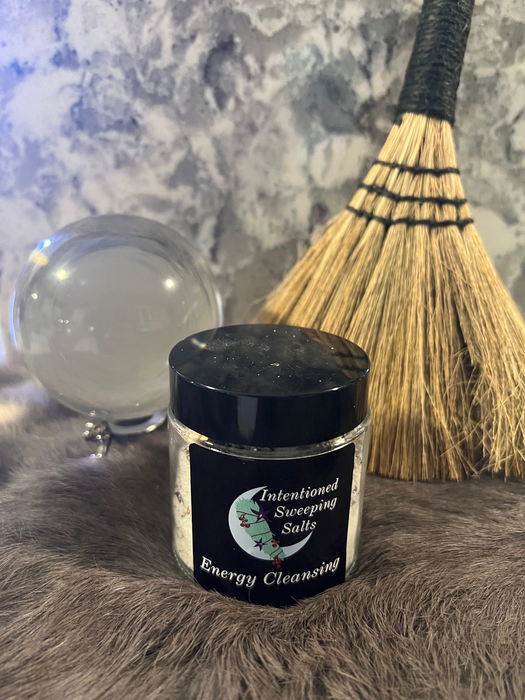 Herbal Sweeping Salts: Cleansing Ritual, Witchy Home Warding (4oz)