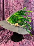Sea Witch Knit Hat: Pale Blue Seashell Hat with Faux Seaweed
