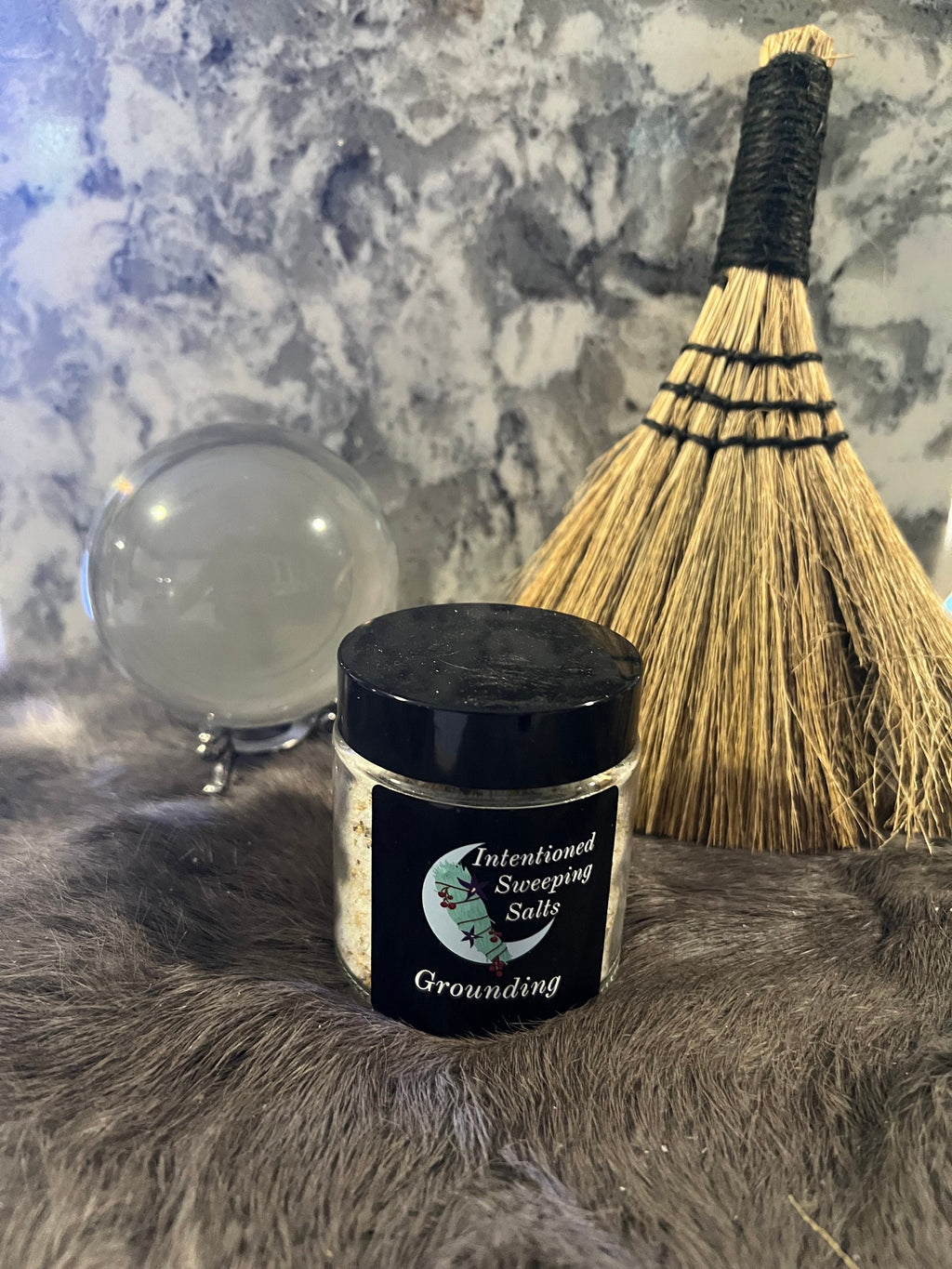 Herbal Sweeping Salts: Cleansing Ritual, Grounding, Witchy Home - 4oz