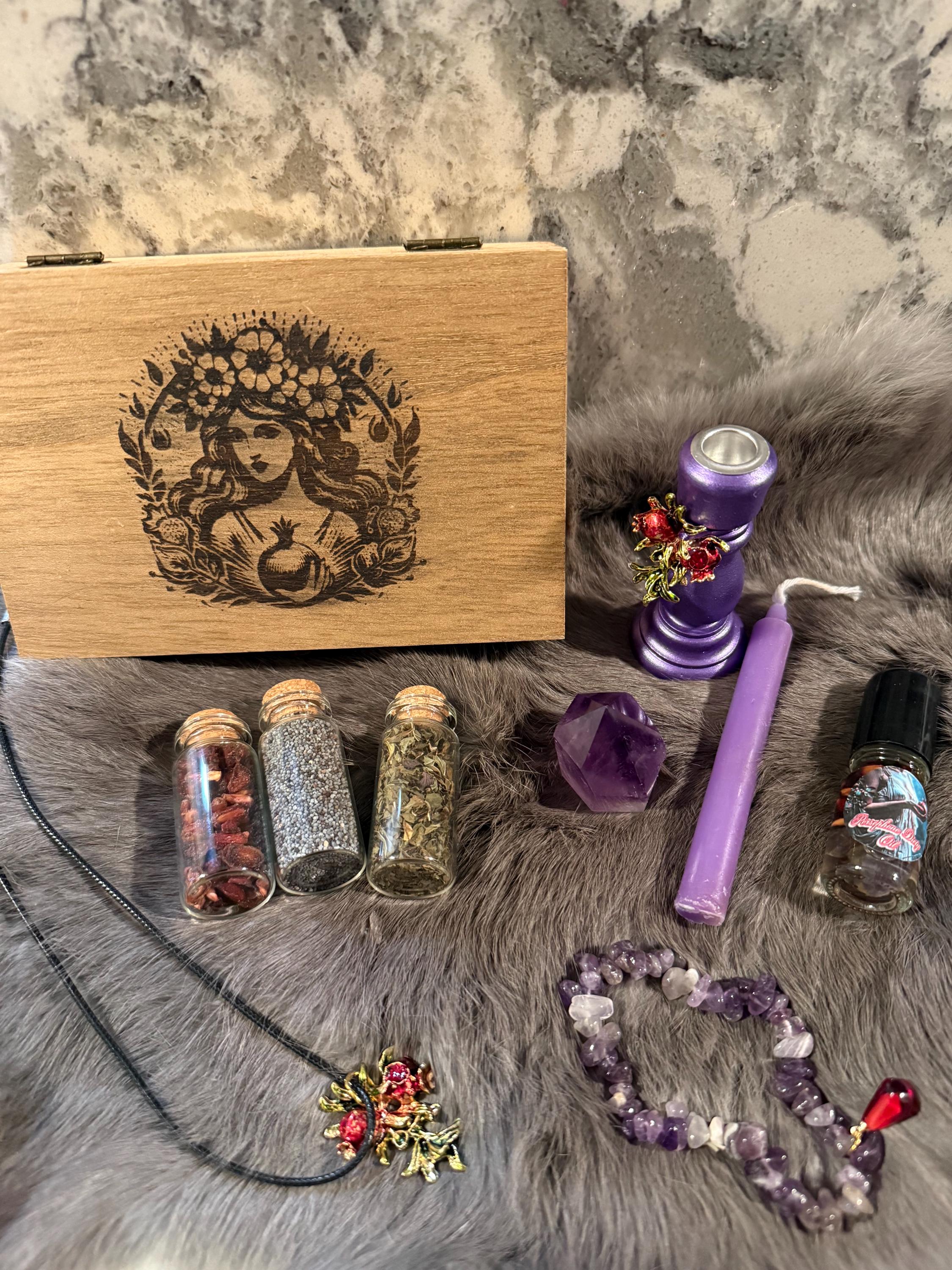 Persephone Altar Set: Diety Worship Tools