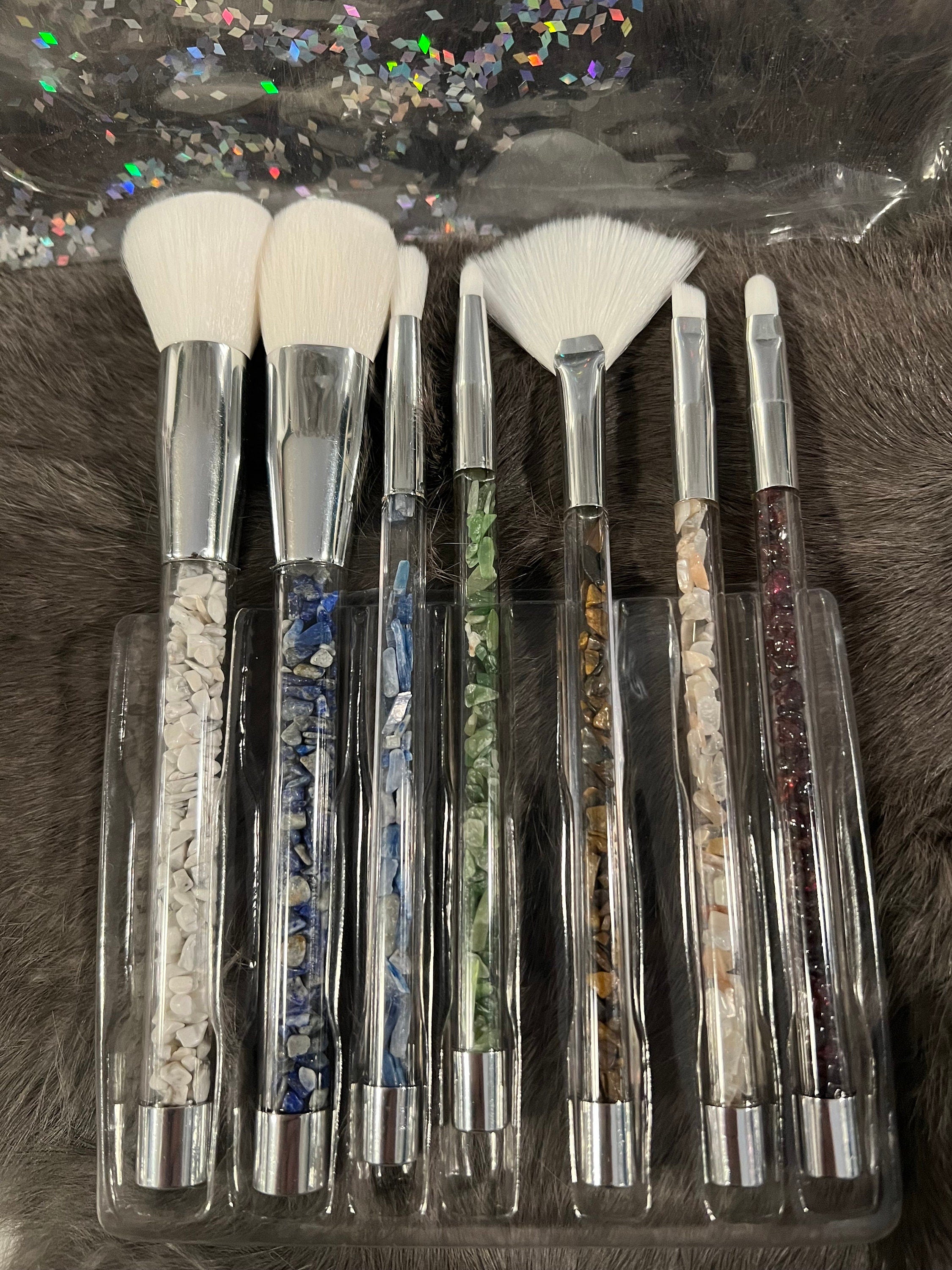 Gemstone Makeup Brush Set: Chakra Crystal Brush Collection