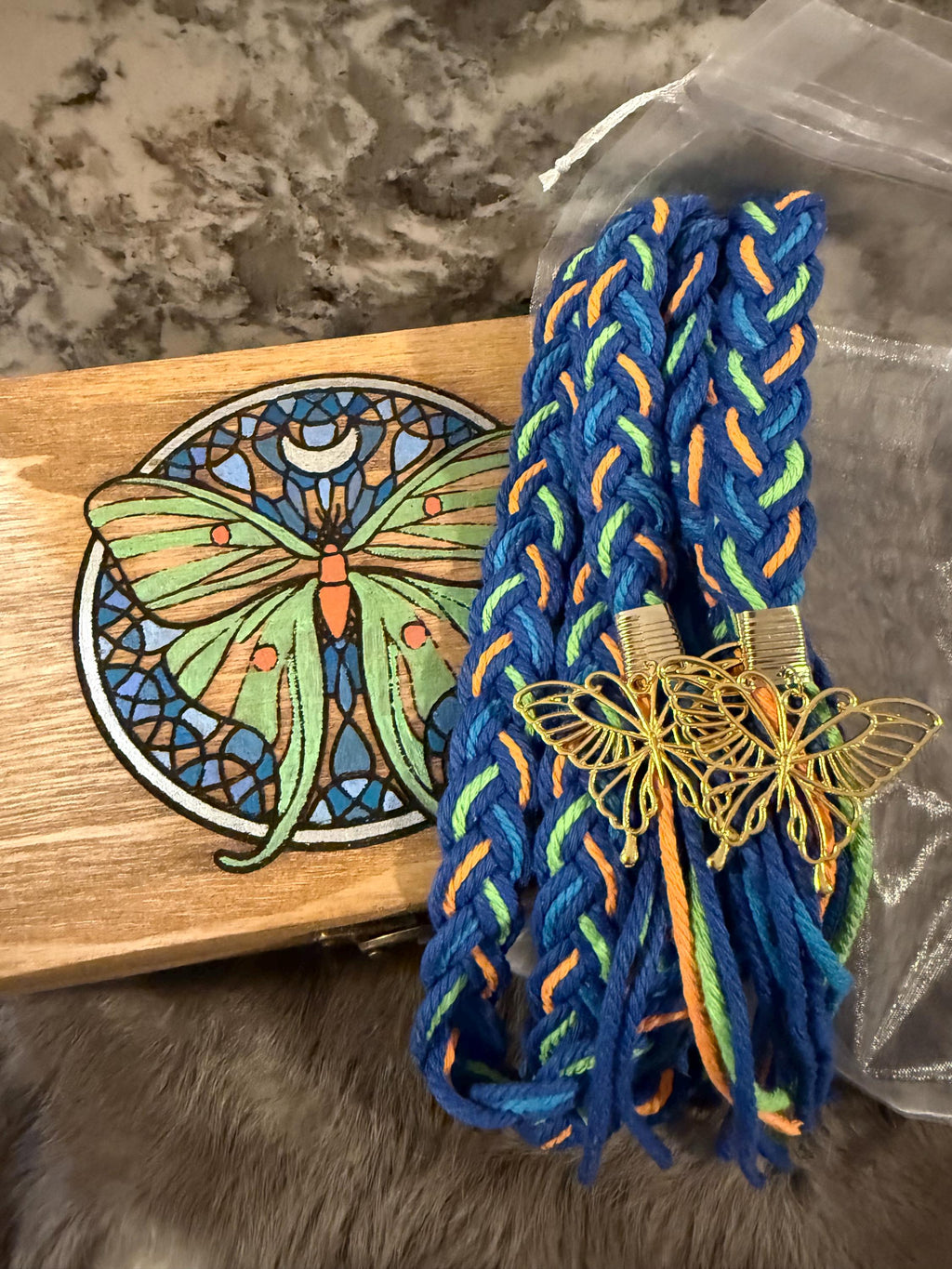 Custom Handfasting Cord Set: Personalized Keepsake Box and Cord