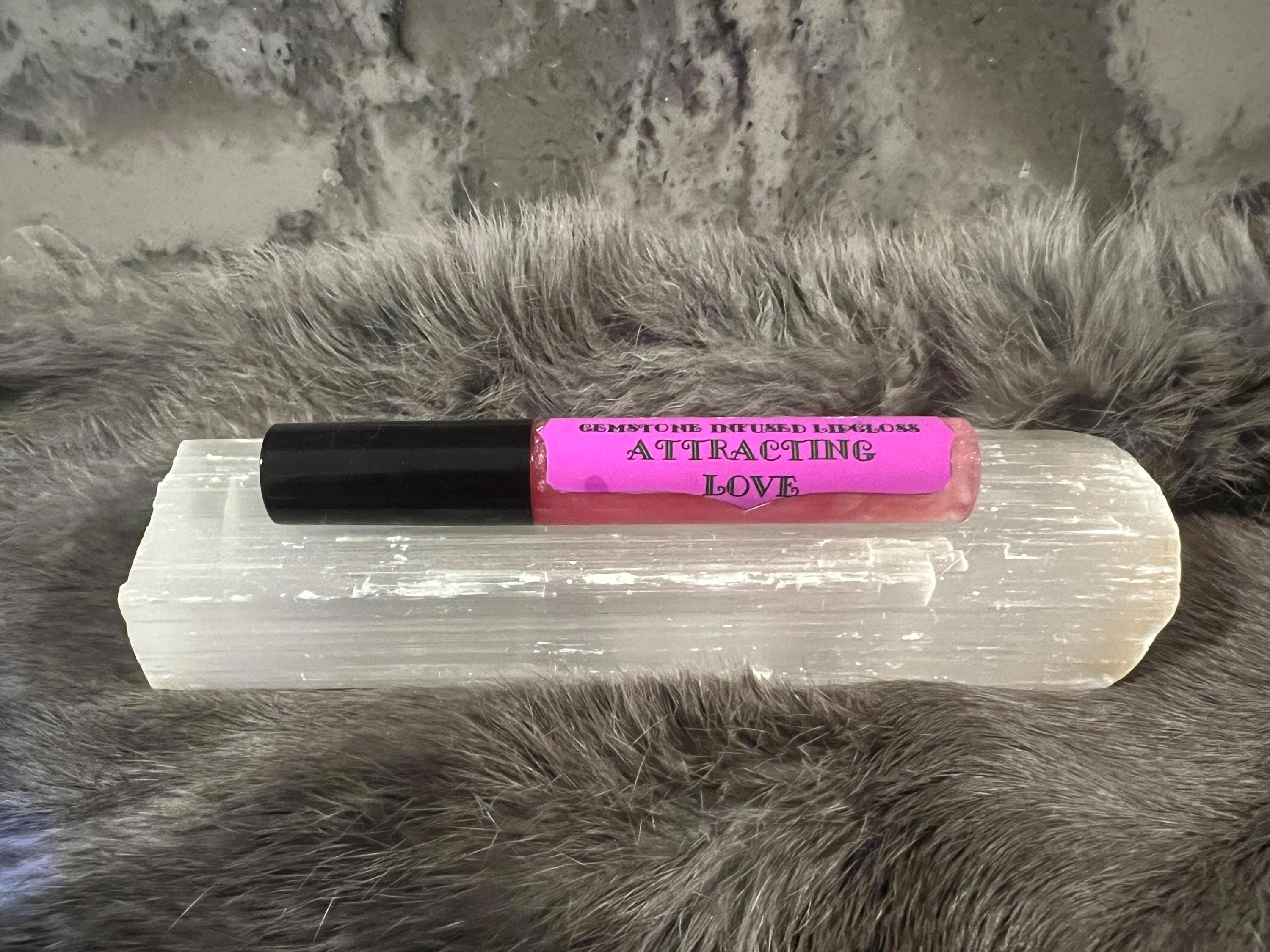 Gemstone Infused Lip Gloss: Vegan Crystal Healing, Attracting Love