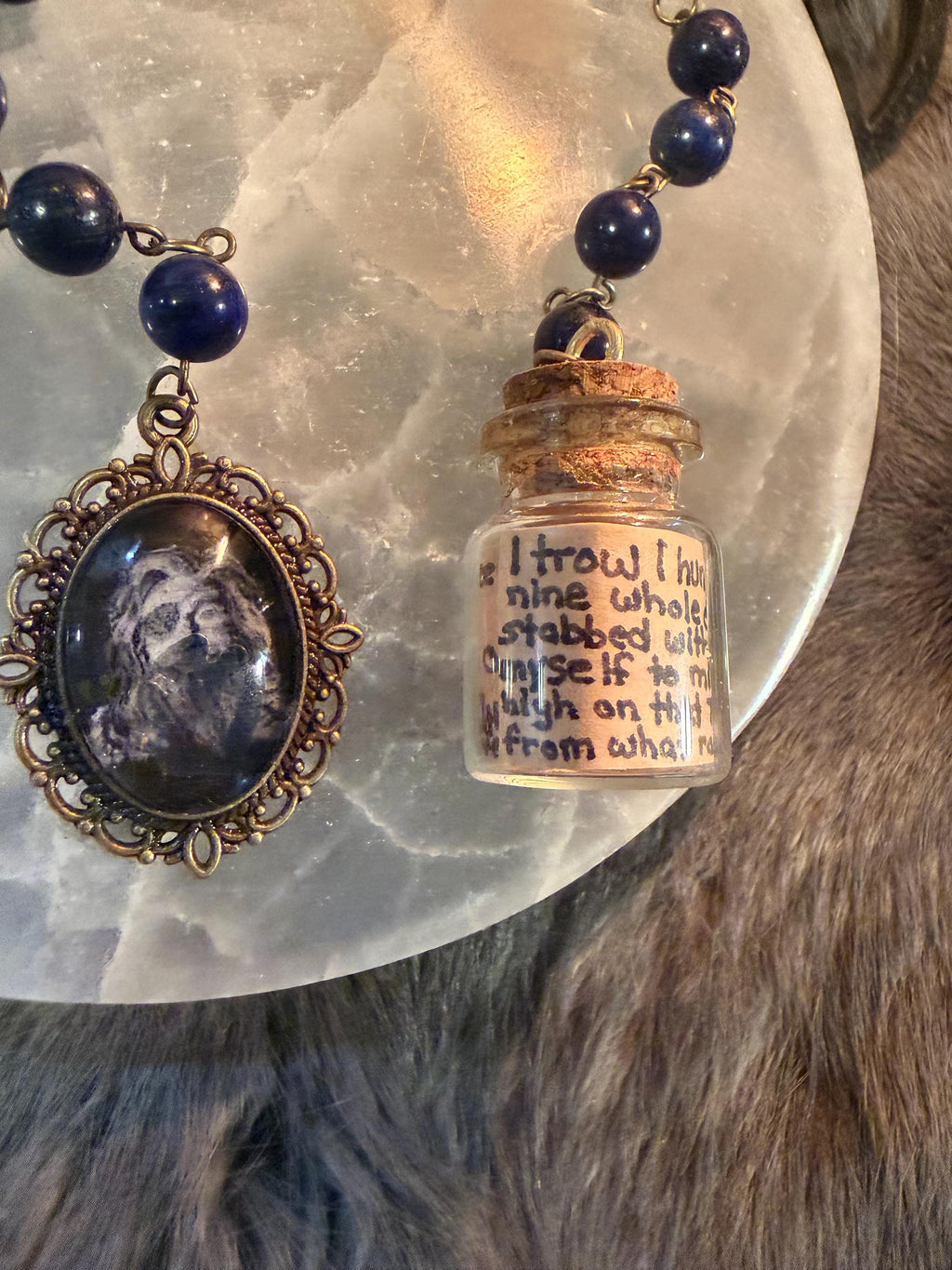 Odin Prayer Beads: Lapis Lazuli Norse Deity Set