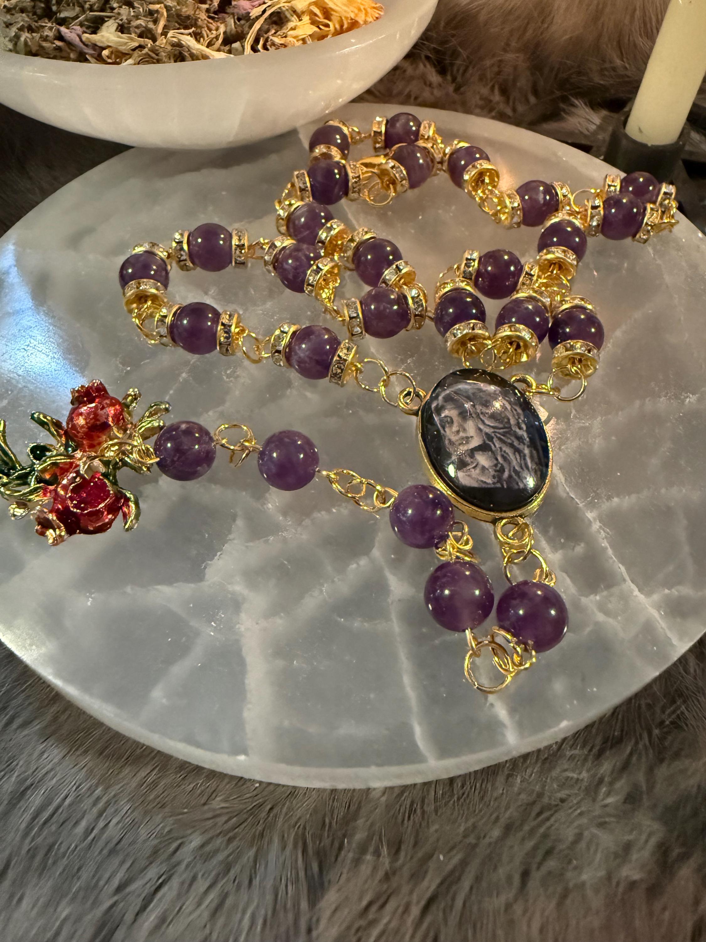 Persephone Diety Rosary: One Of A Kind Diety Prayer Bead Set