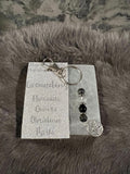Gemstone Manifestation Keychain: Witchy Intention Charm