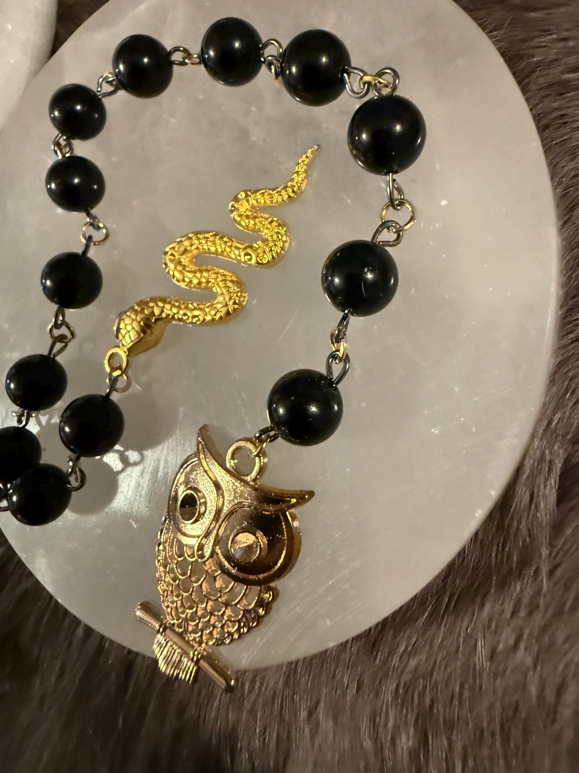 Lilith Diety Prayer Beads: Simple One Of A Kind Diety Prayer Bead Set