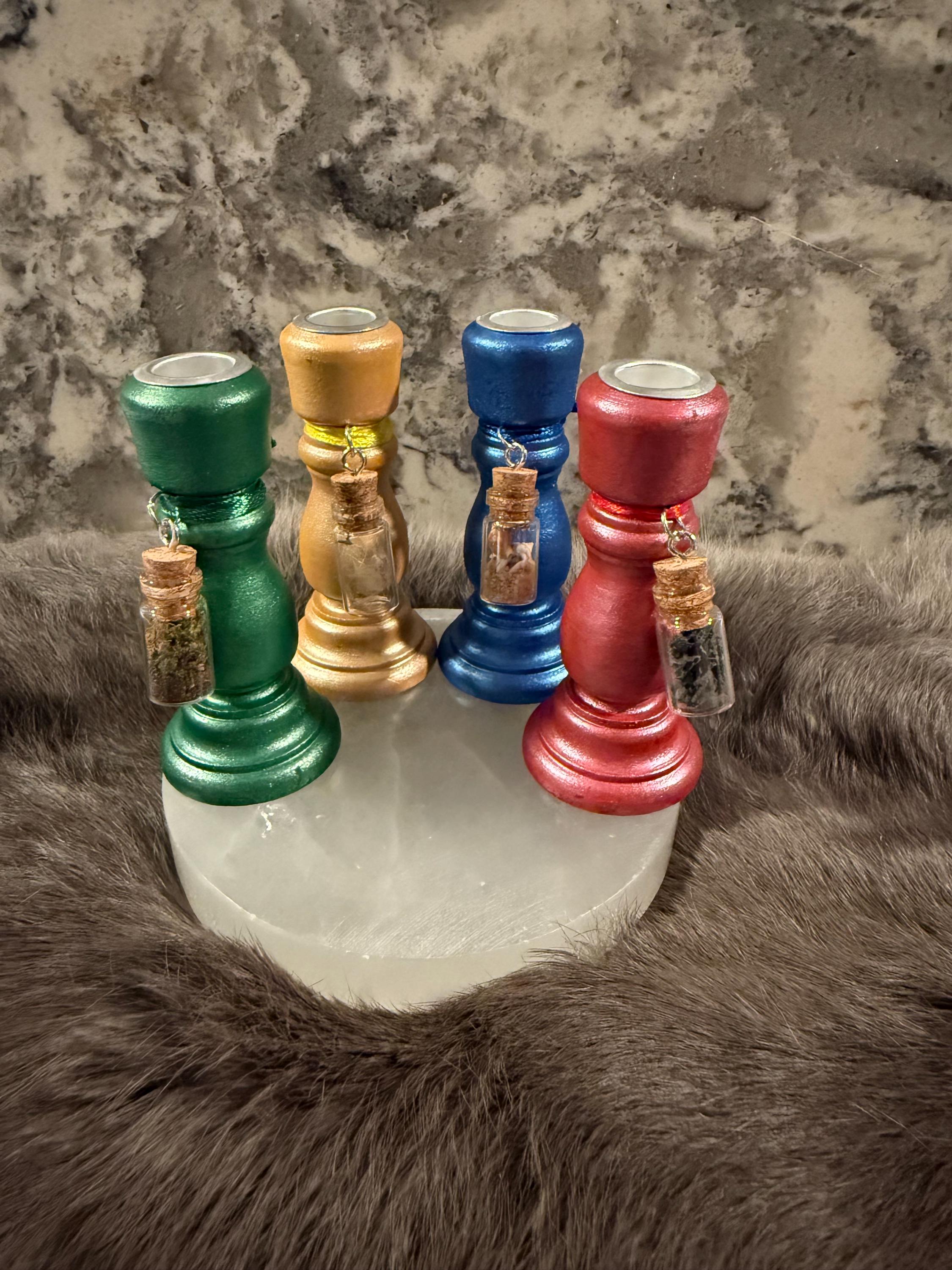 Elemental Magic Chime Candle Holders
