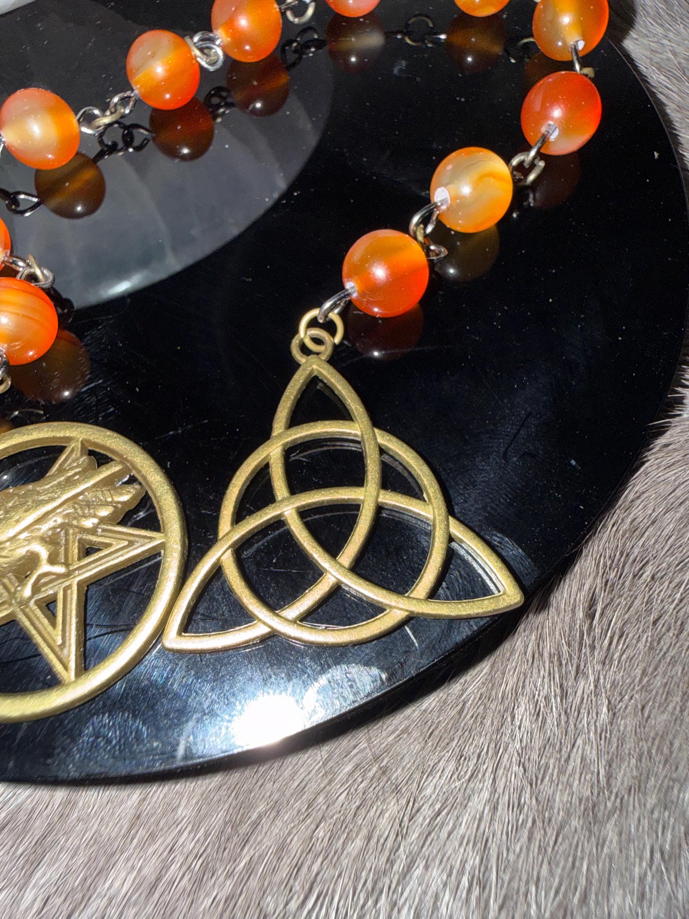 The Morrigan Diety Prayer Beads: Simple One Of A Kind Diety Prayer Bead Set