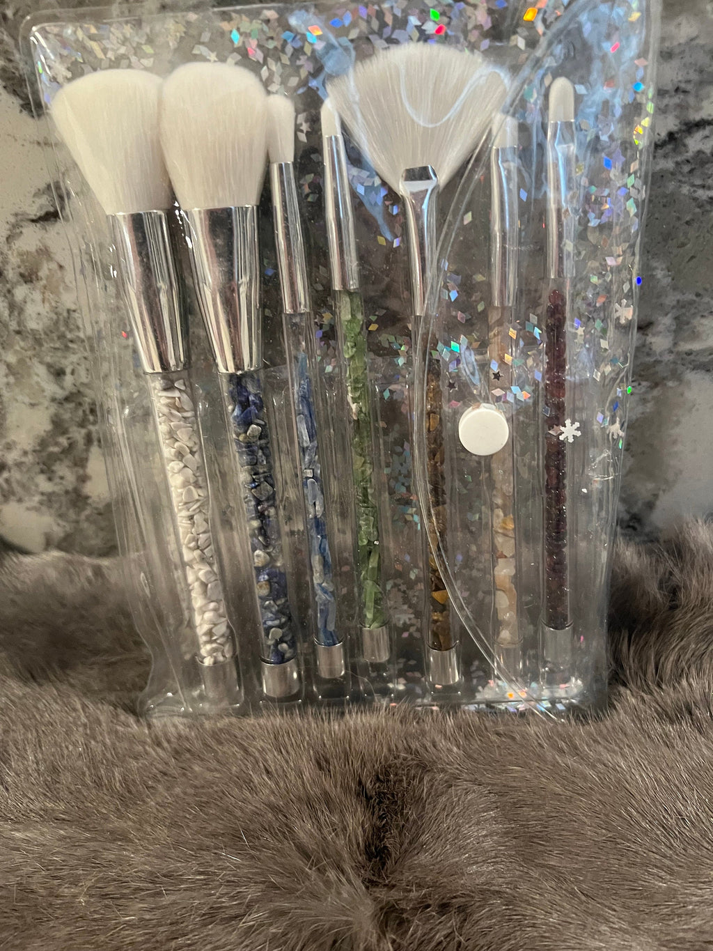 Gemstone Makeup Brush Set: Chakra Crystal Brush Collection