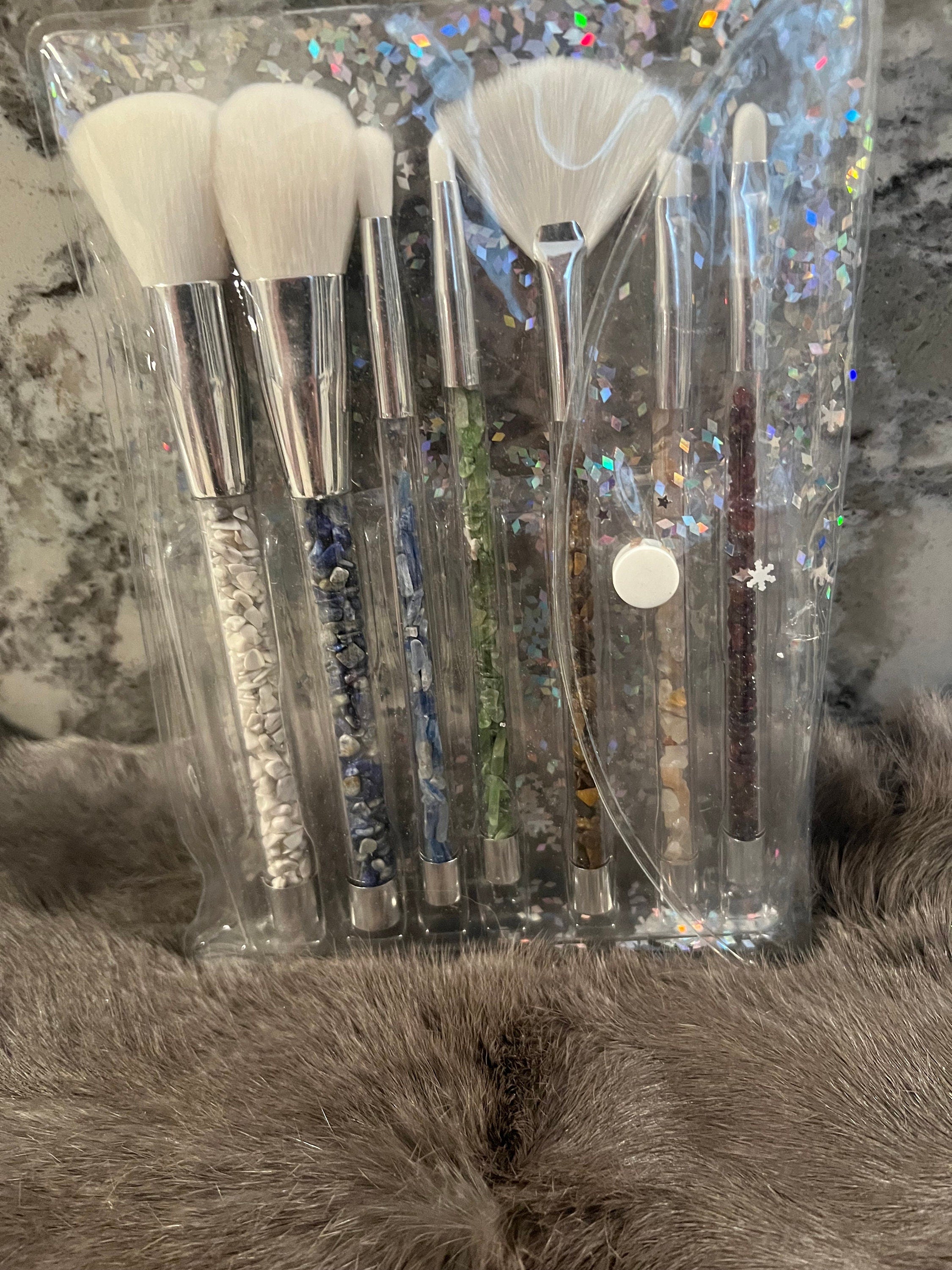 Gemstone Makeup Brush Set: Chakra Crystal Brush Collection