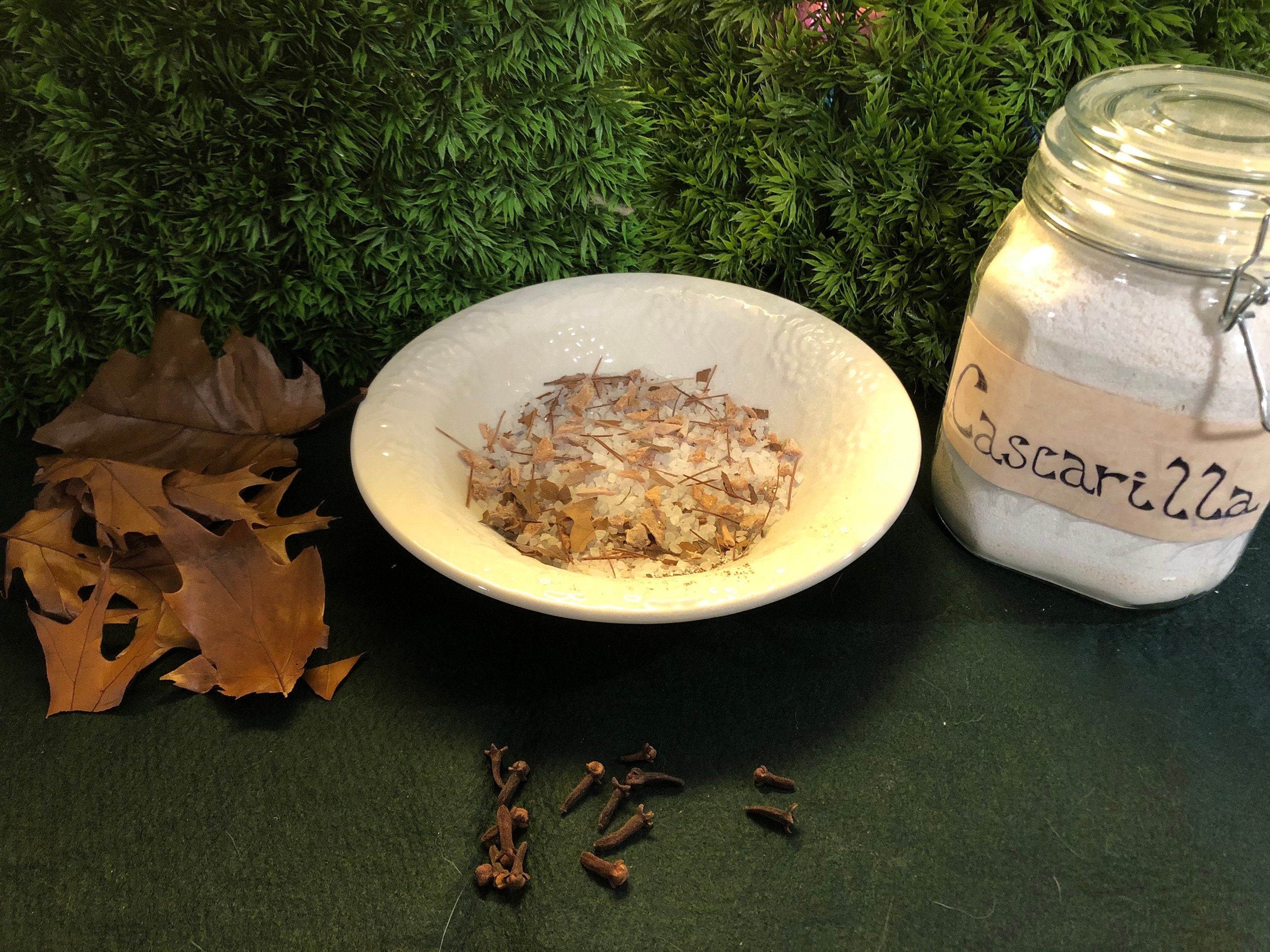 Sabbat Ritual Salt: Altar Bottle with Herbs & Pentacle Charm