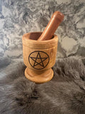Pentacle Mortar and Pestle: Customizable Witch Apothecary Tools