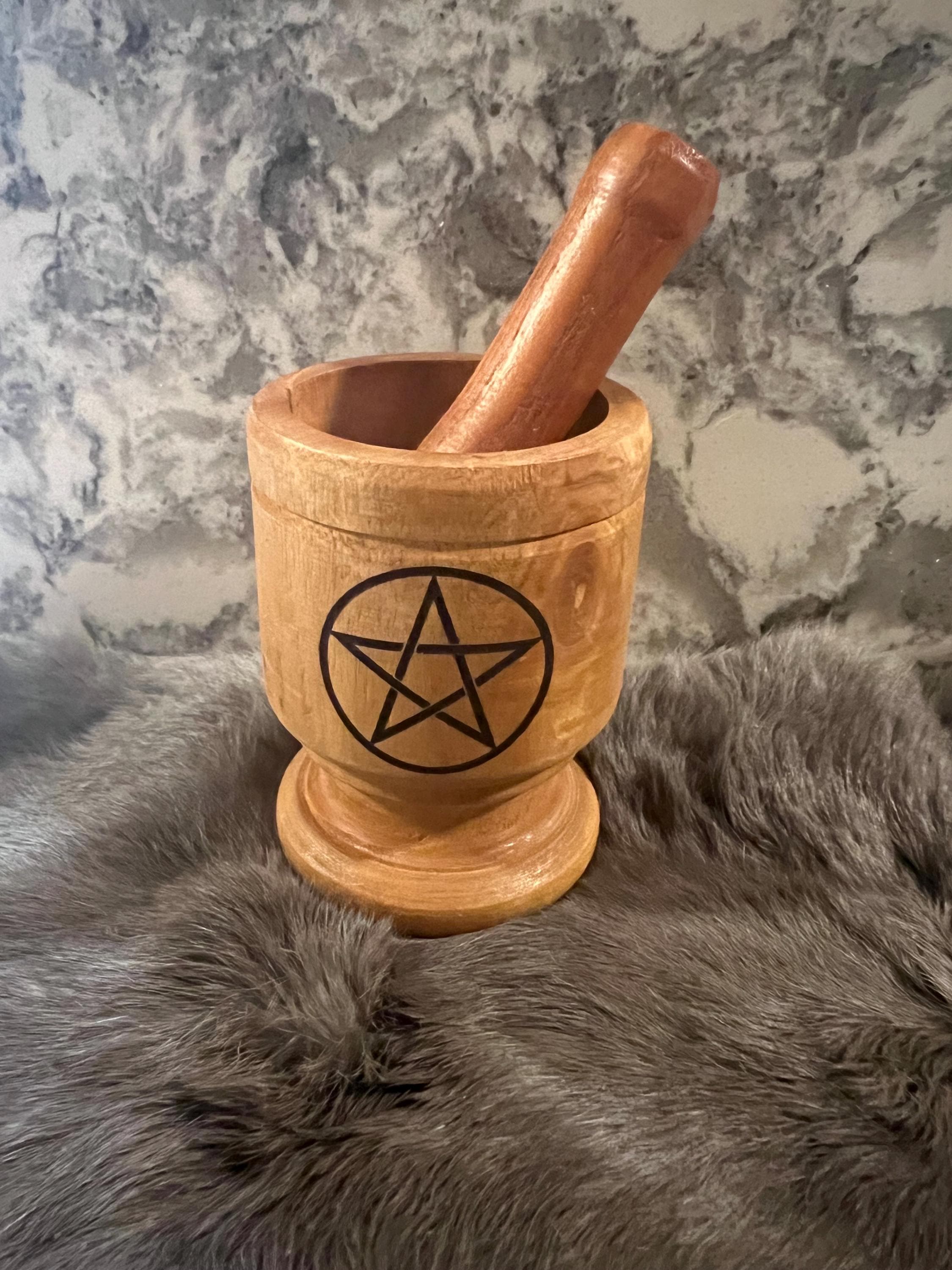 Pentacle Mortar and Pestle: Customizable Witch Apothecary Tools
