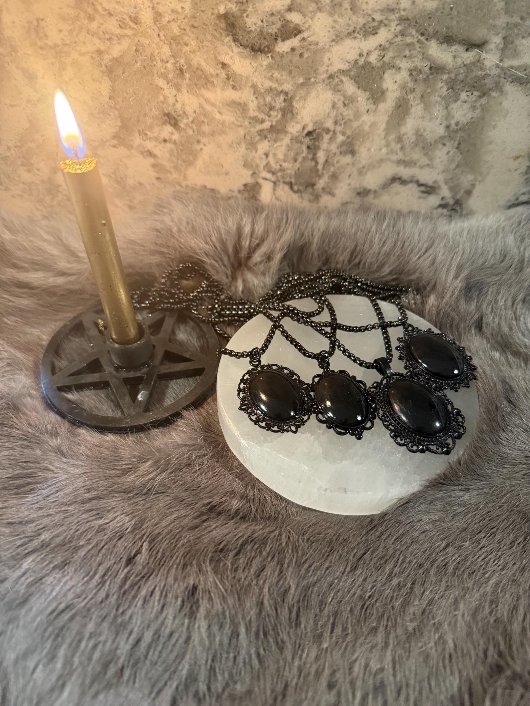 Scrying Mirror: Handcrafted Miniature Pendant Necklace