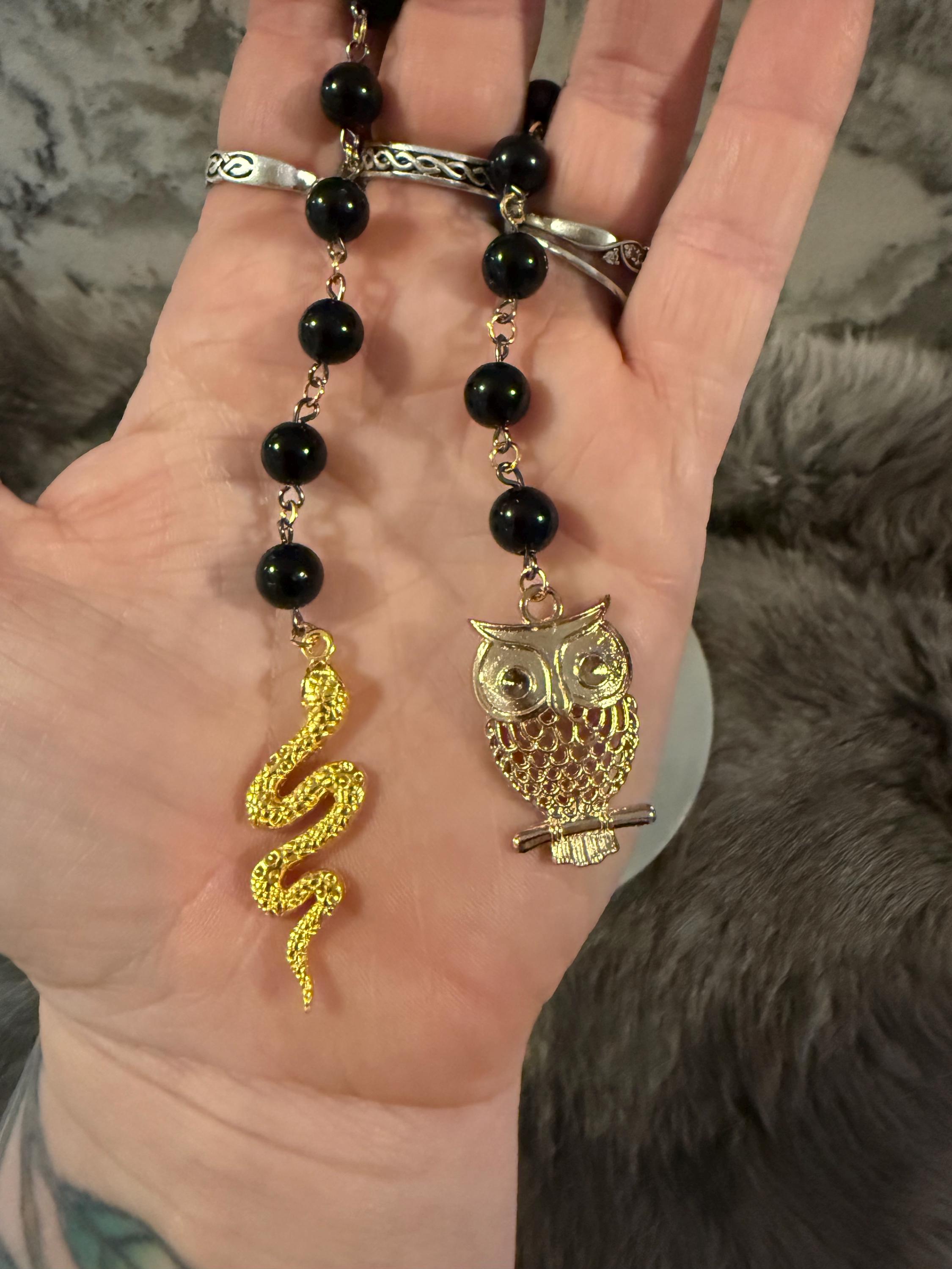 Lilith Diety Prayer Beads: Simple One Of A Kind Diety Prayer Bead Set