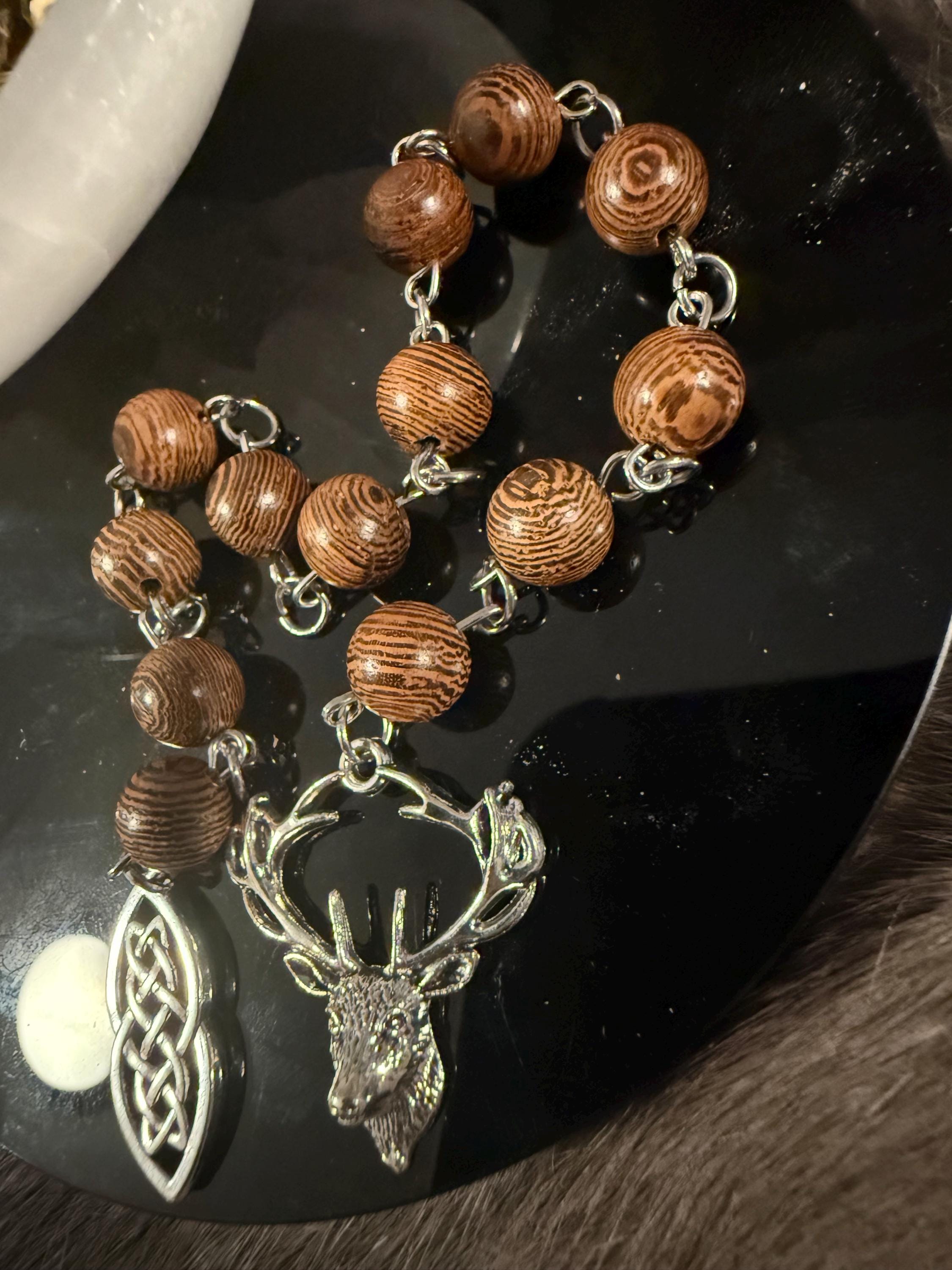 Cernunnos Diety Prayer Beads: Simple One Of A Kind Diety Prayer Bead Set