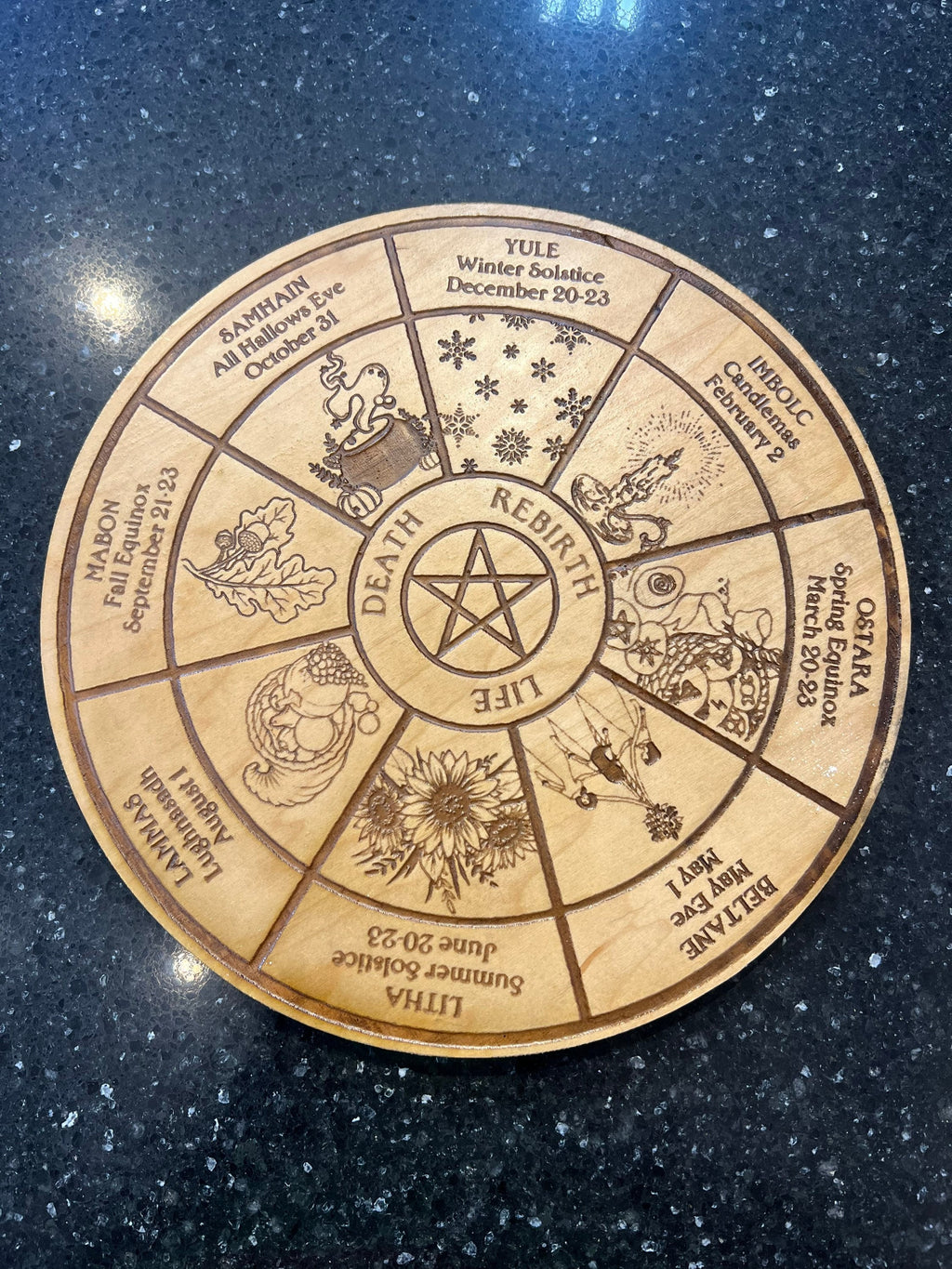 Custom Birch Wheel of The Year – Pagan Sabbat Calendar